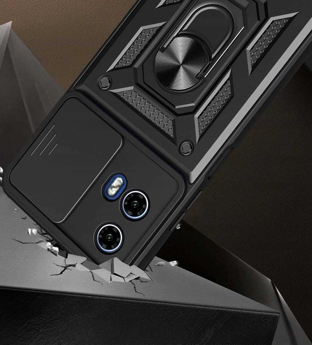 Spacecase Camring Motorola G04/G24/G24 Power Black