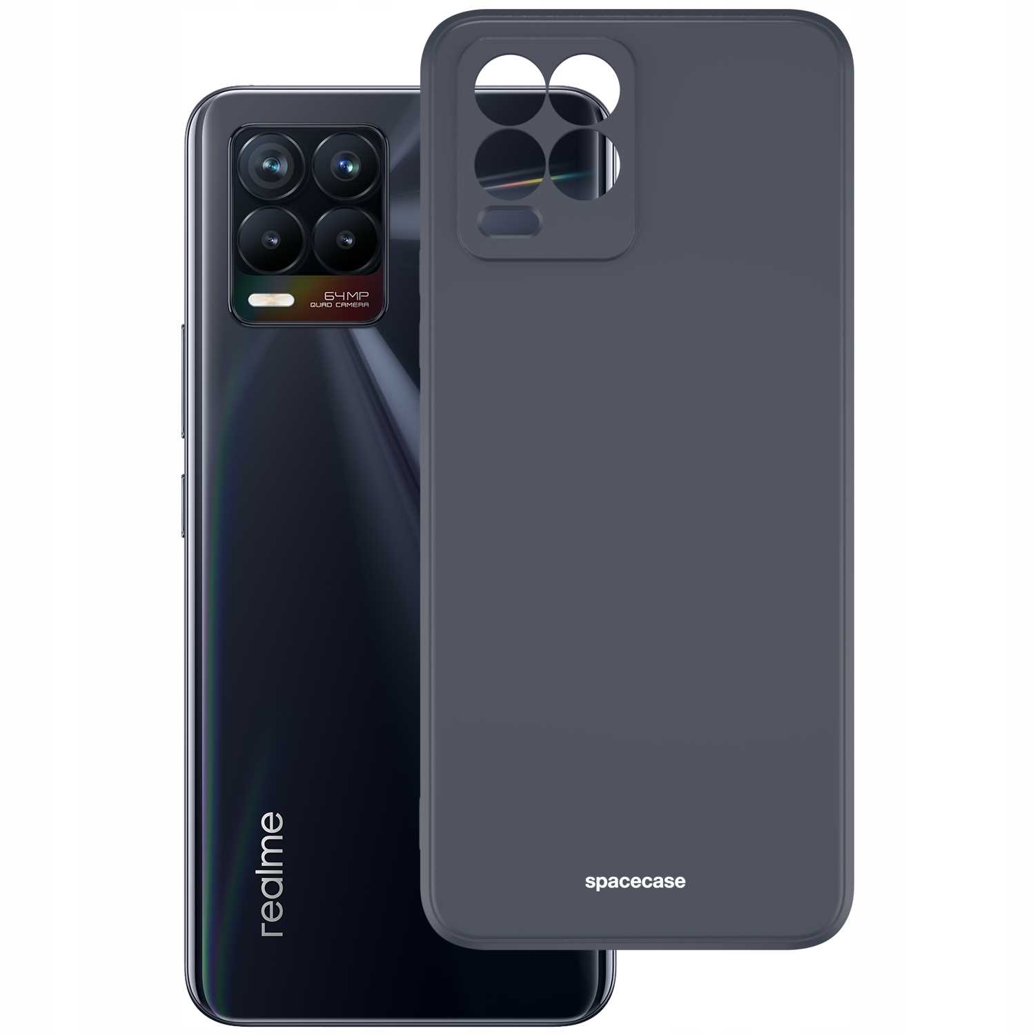 Spacecase Silicone Case Realme 8/8 Pro Black