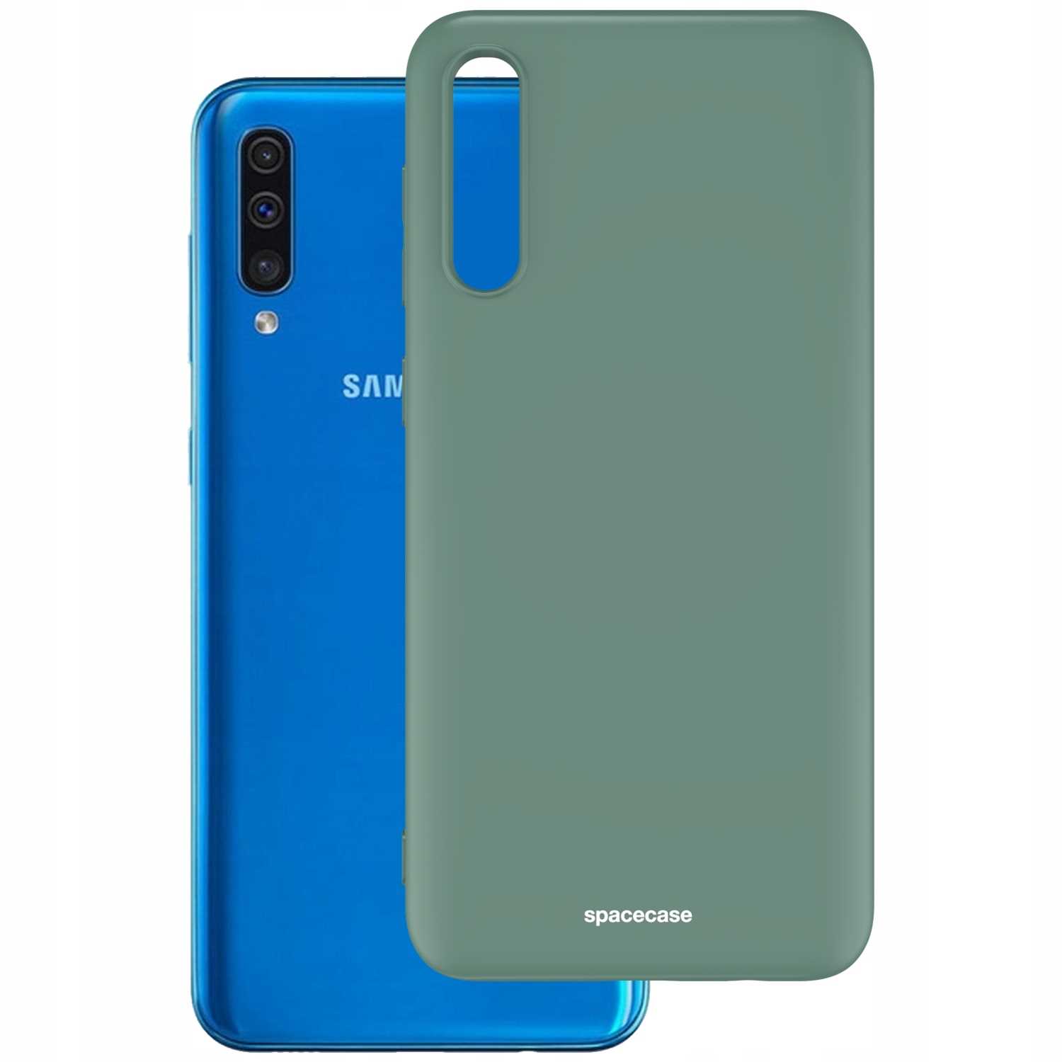 Spacecase Silicone Case Galaxy A50 dark green