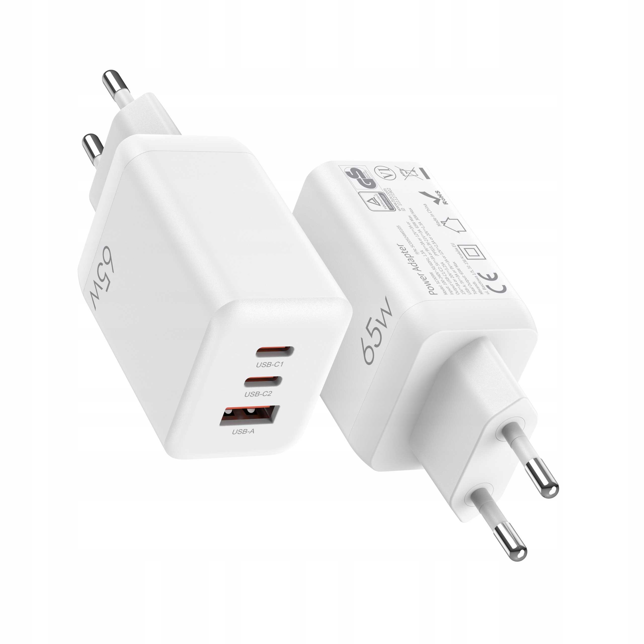 Spacecase USB Charger 65W GaN SC009W white