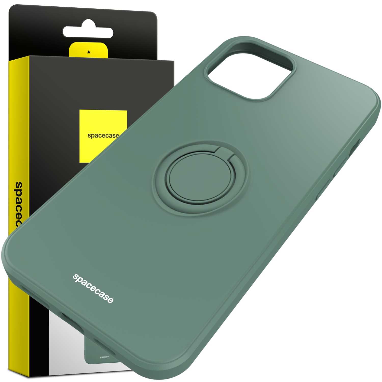 Spacecase Silicone Ring iPhone 12 Pro Max dark green