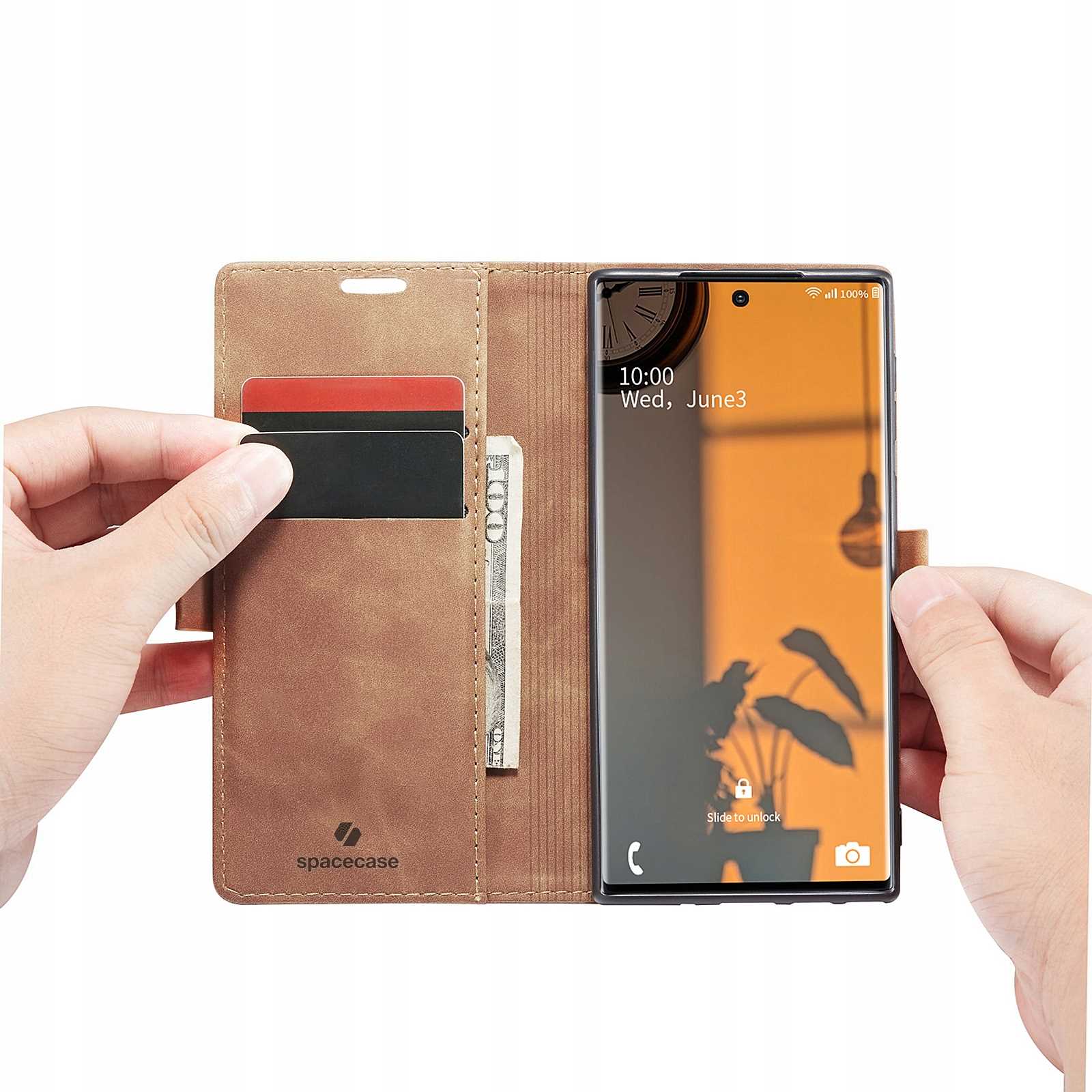 Spacecase Wallet Galaxy Note 20 Ultra Light Brown
