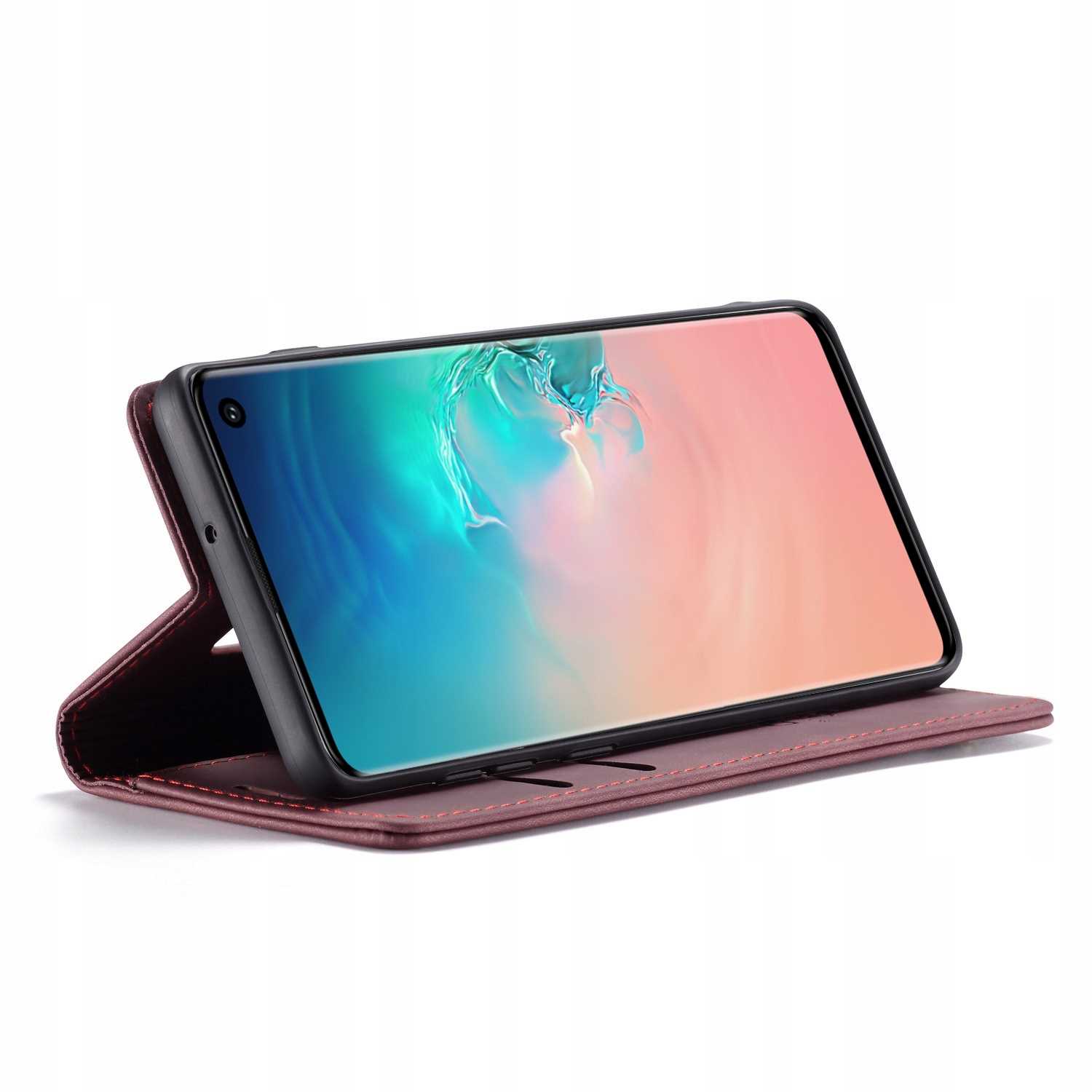 Spacecase Wallet Galaxy S10e wiśniowy