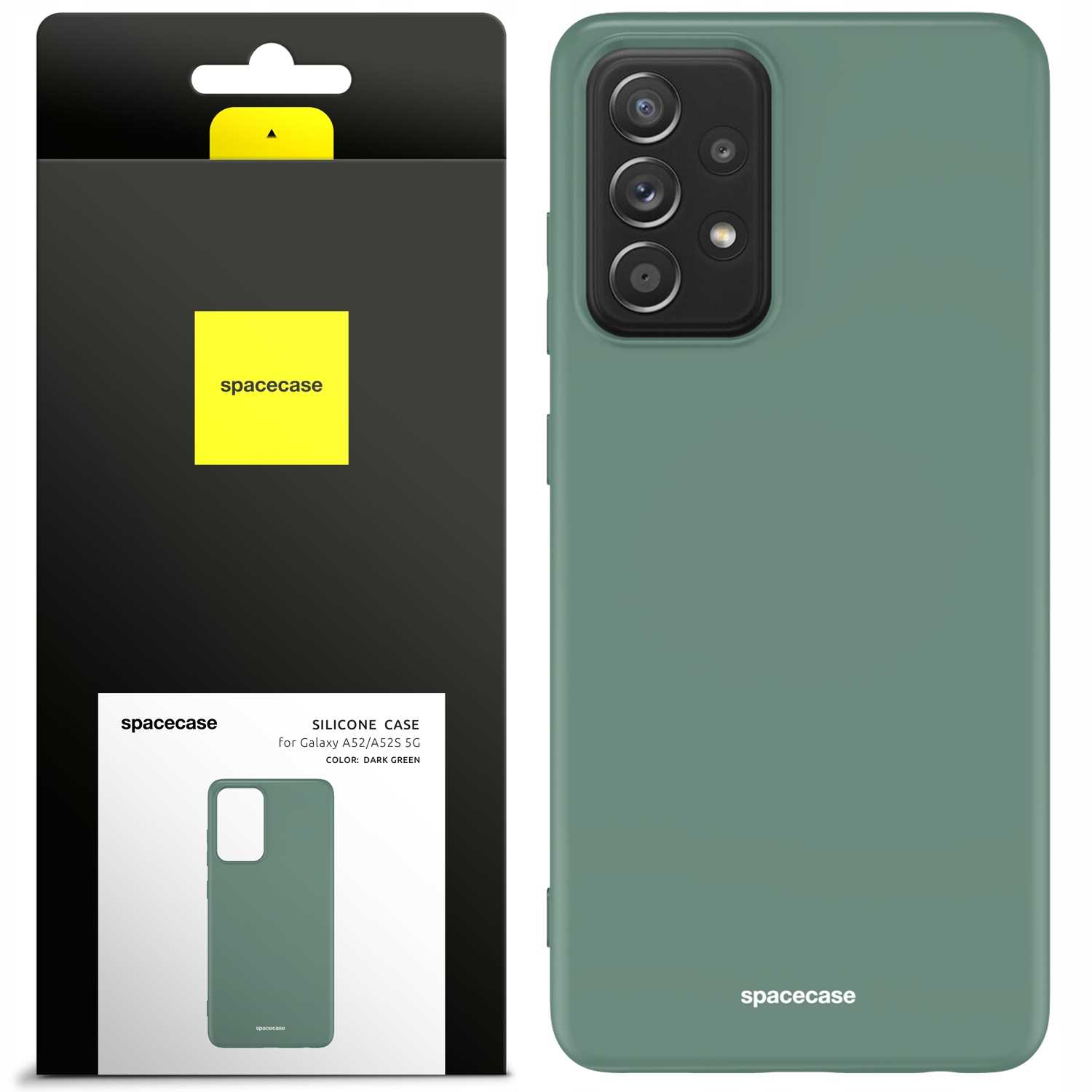 Spacecase Silicone Case Galaxy A52/A52S Dark Green