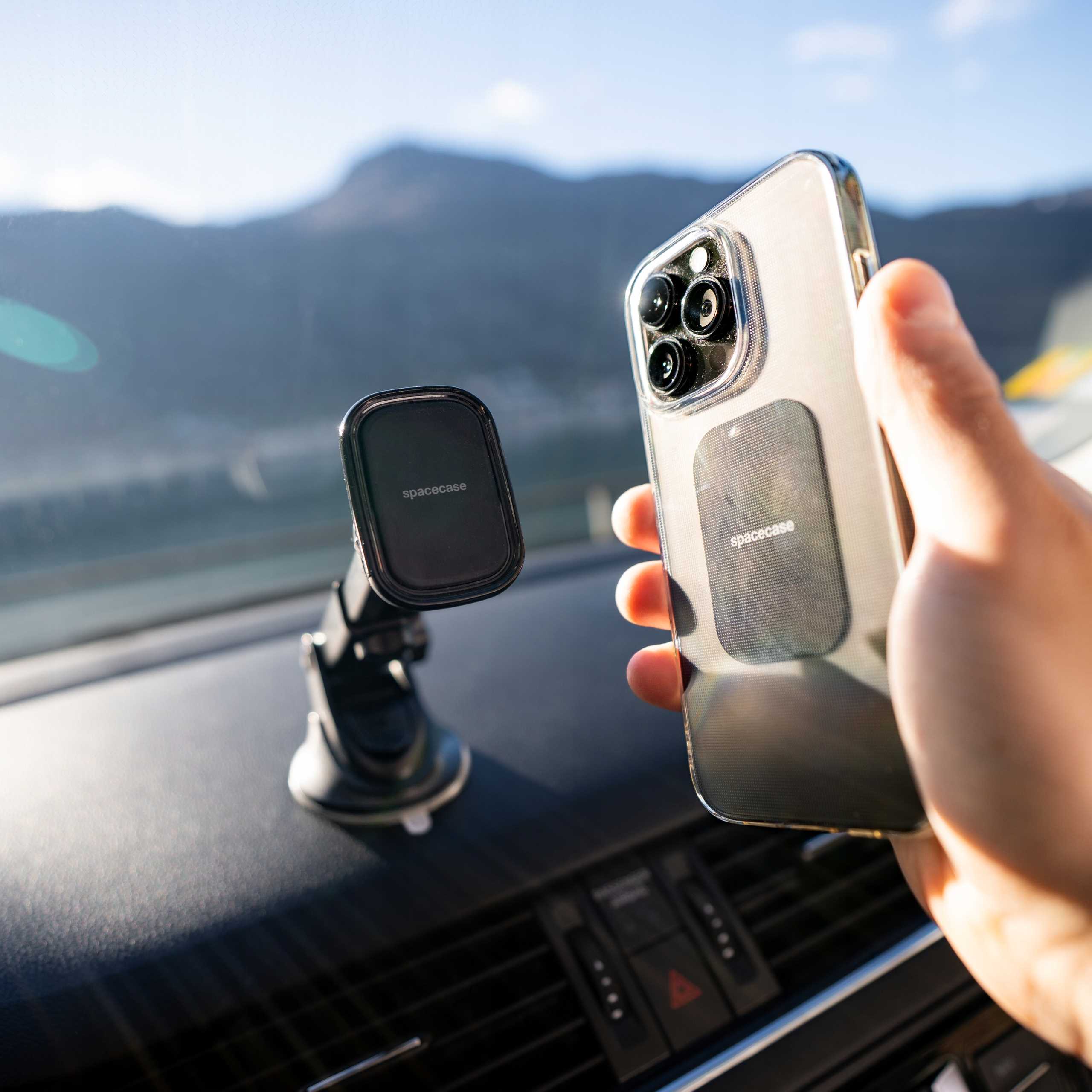 Spacecase Car Holder SC10 Dash/Windshield Magnetic black