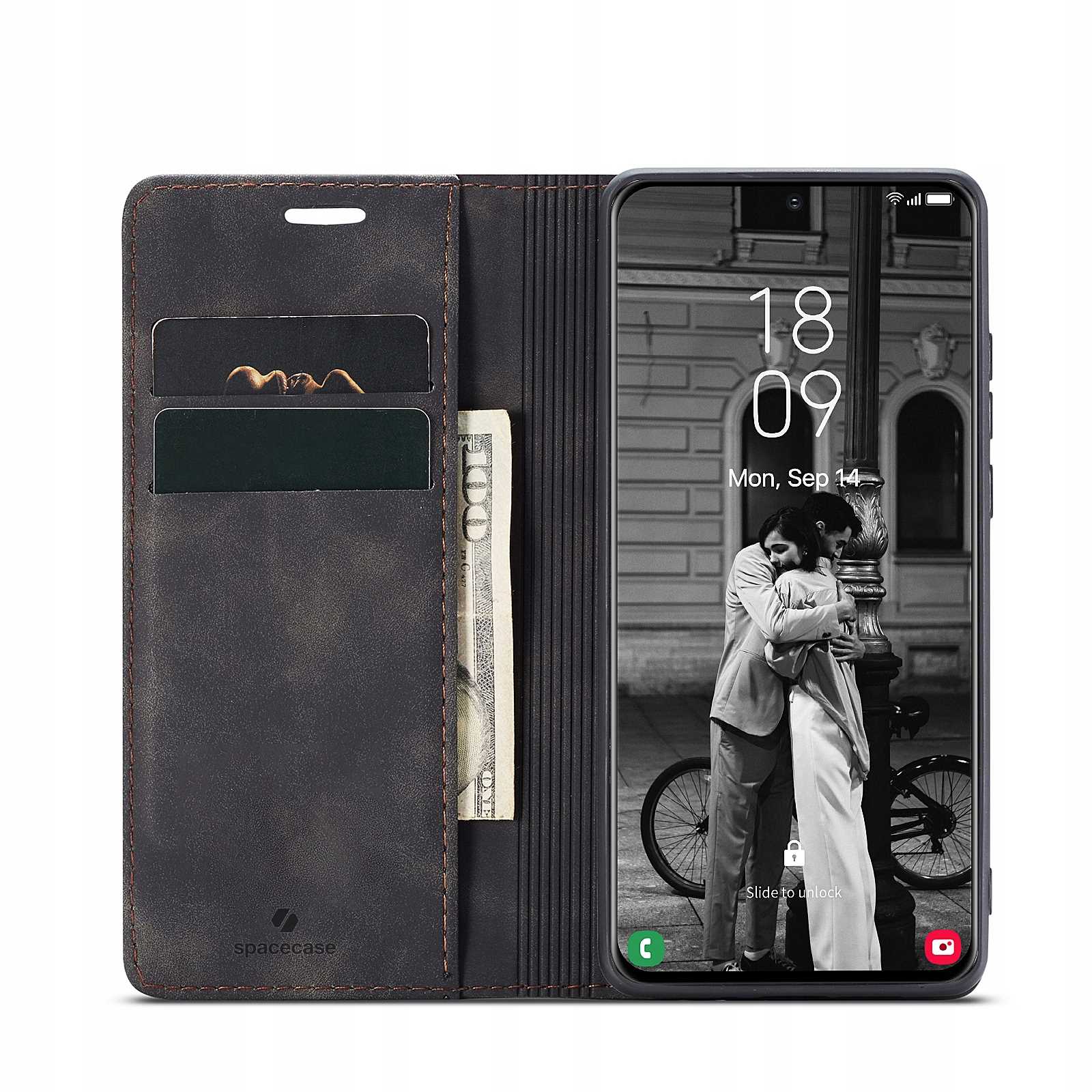 Spacecase Wallet Galaxy S21 Black