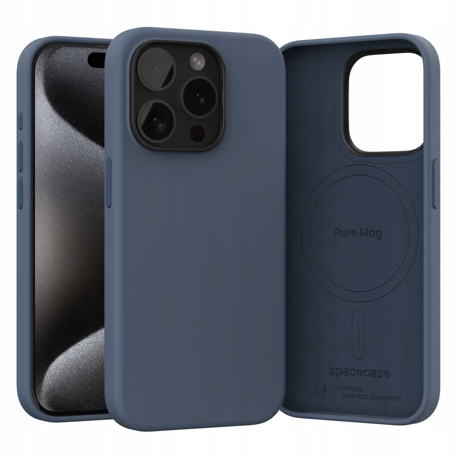 Spacecase Pure Mag Iphone 15 Pro Dark Blue
