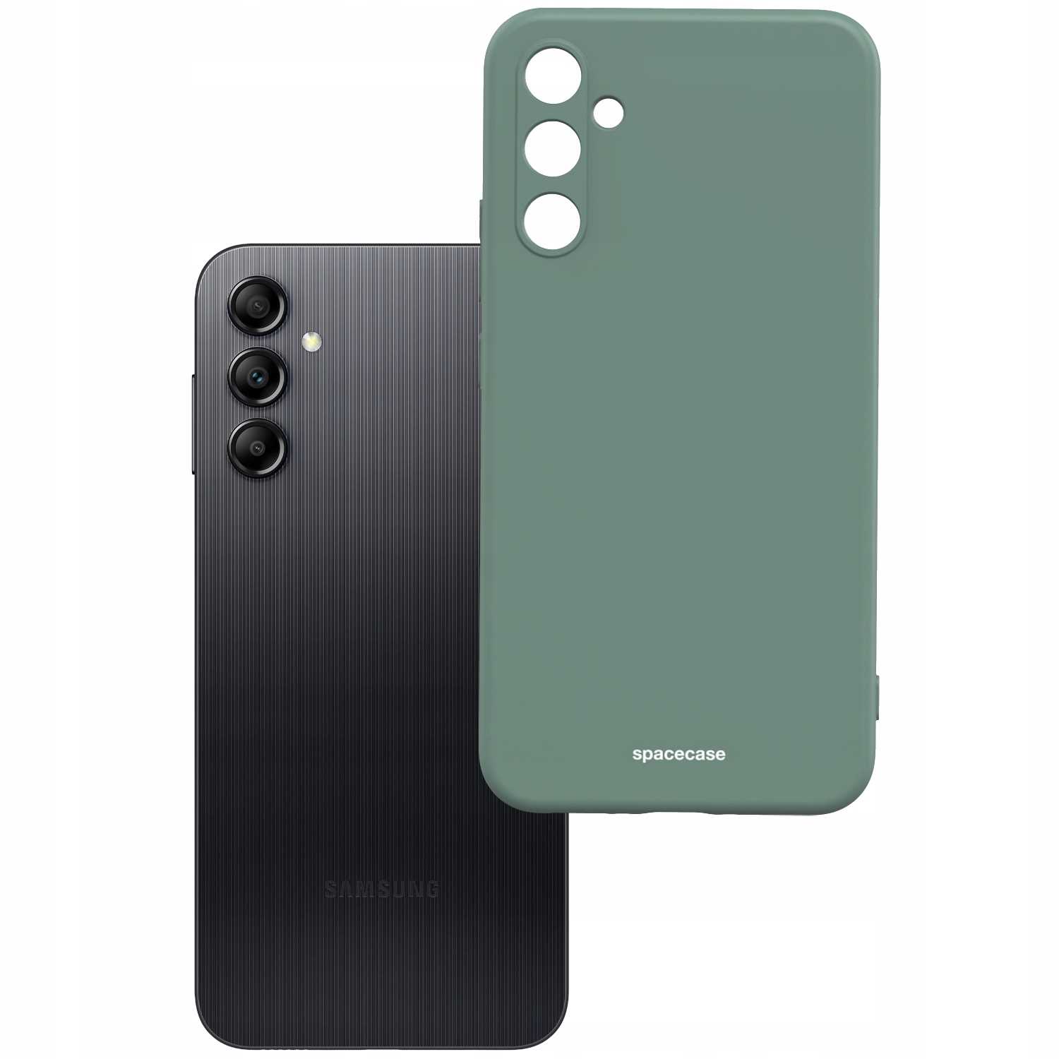 Spacecase Silicone Case Galaxy A14 4G dark green