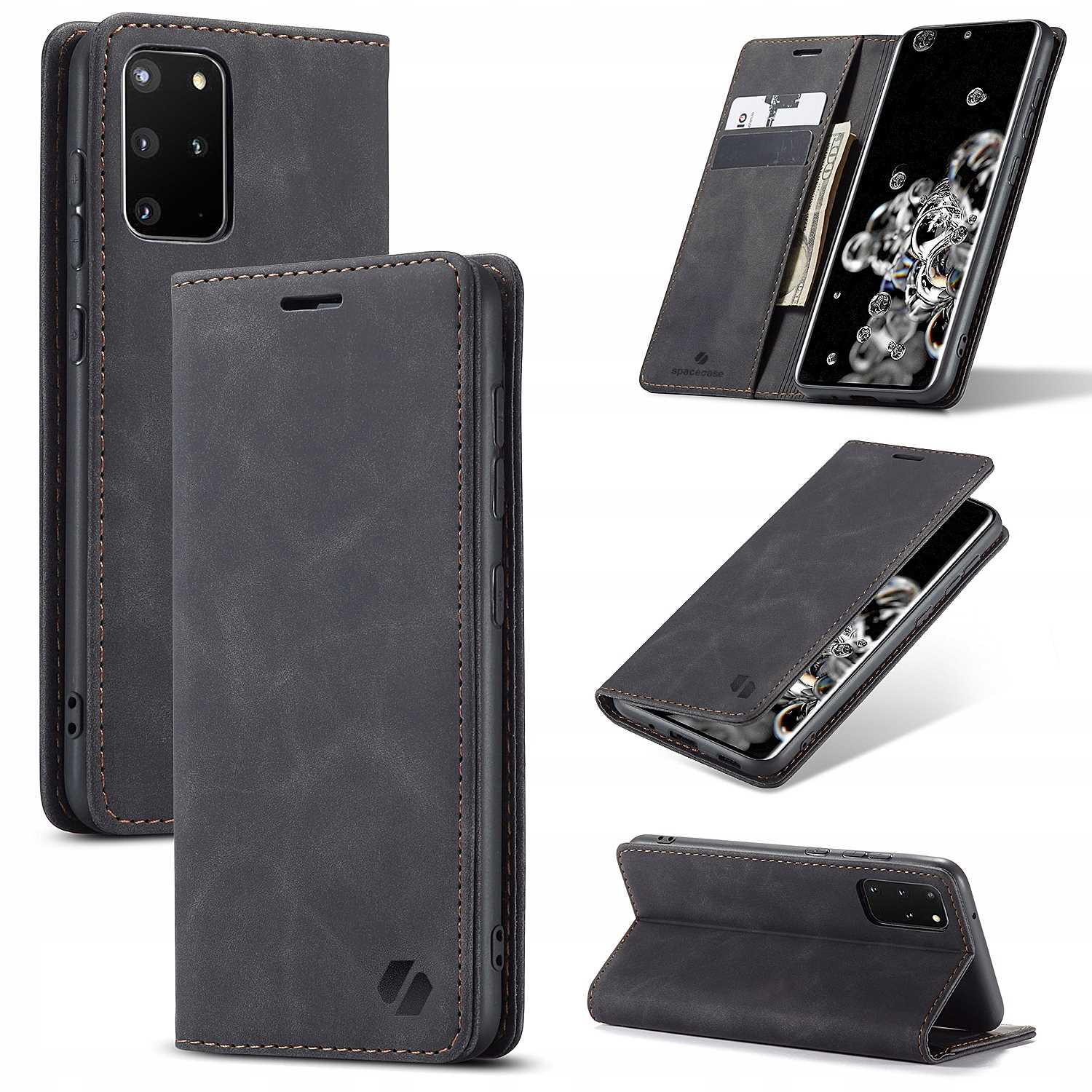 Spacecase Wallet Galaxy S20+ Black