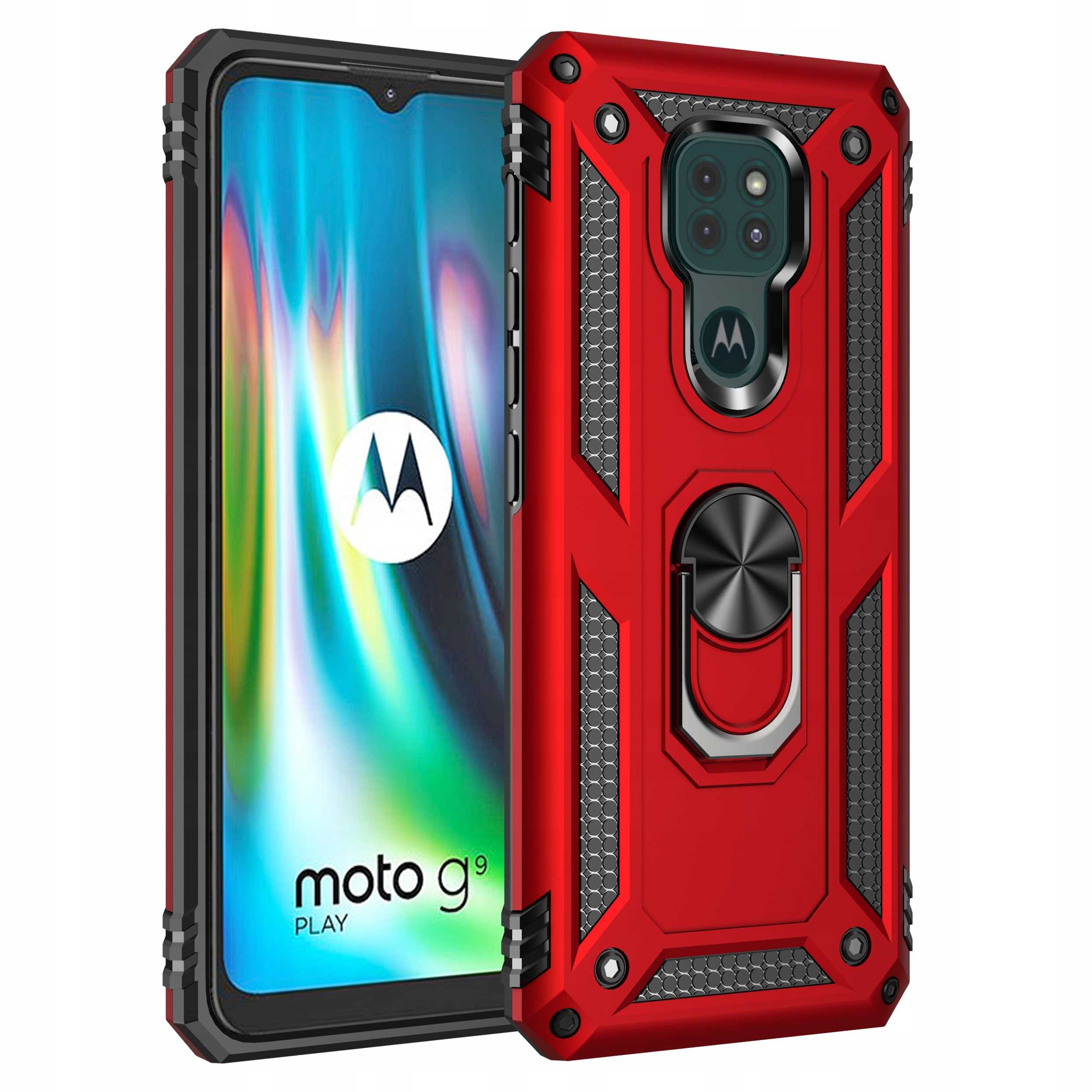 Spacecase Ring Nx Moto G9 Play/E7 Plus Czerwony