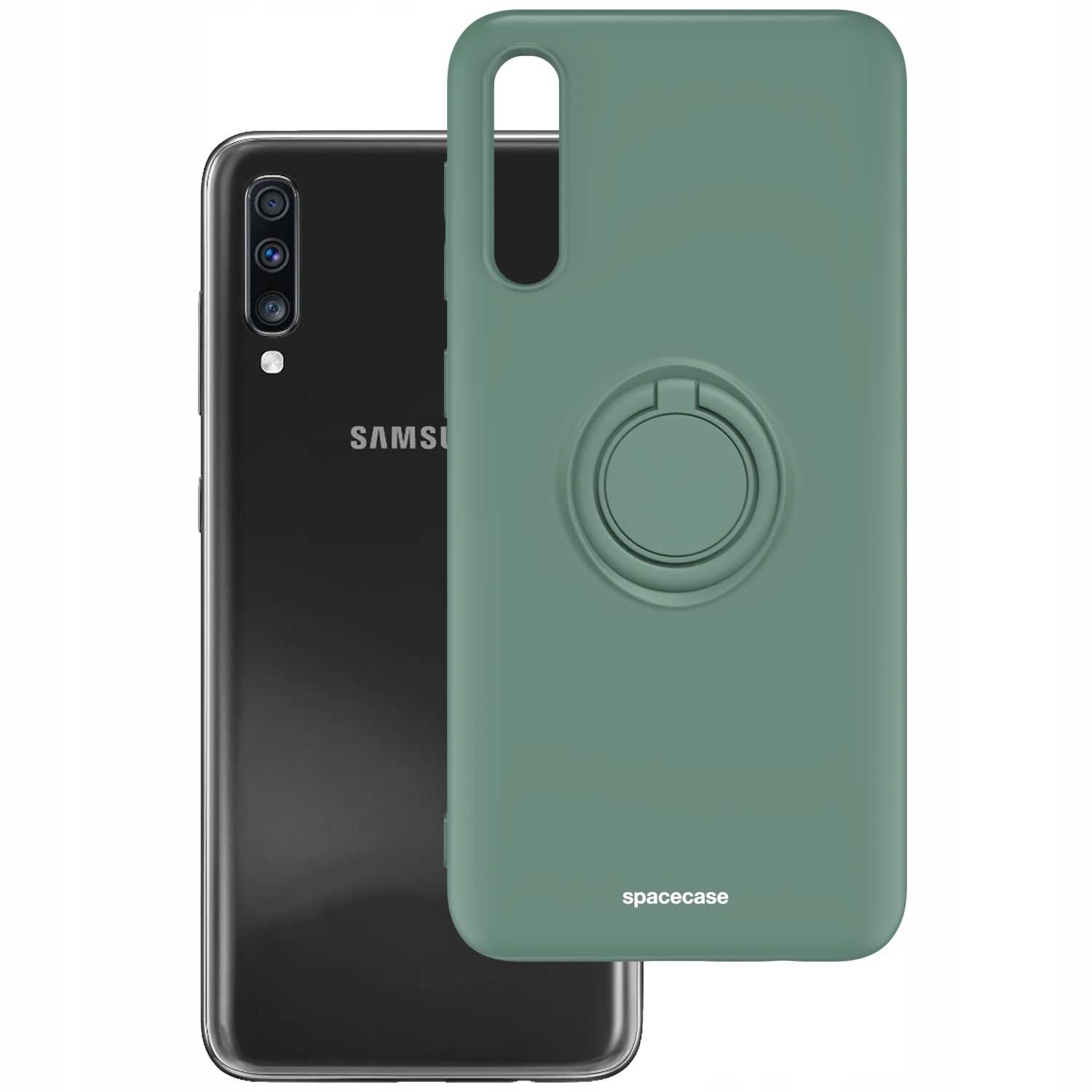 Spacecase Silicone Ring Galaxy A70 dark green