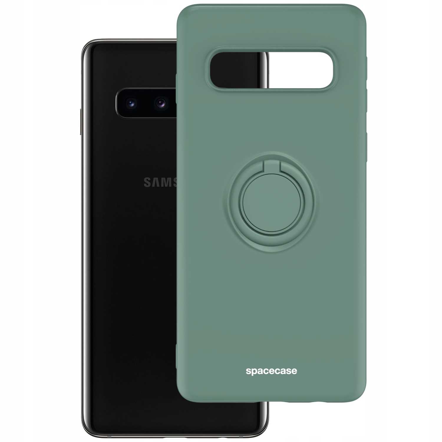 Spacecase Silicone Ring Galaxy S10 Dark Green