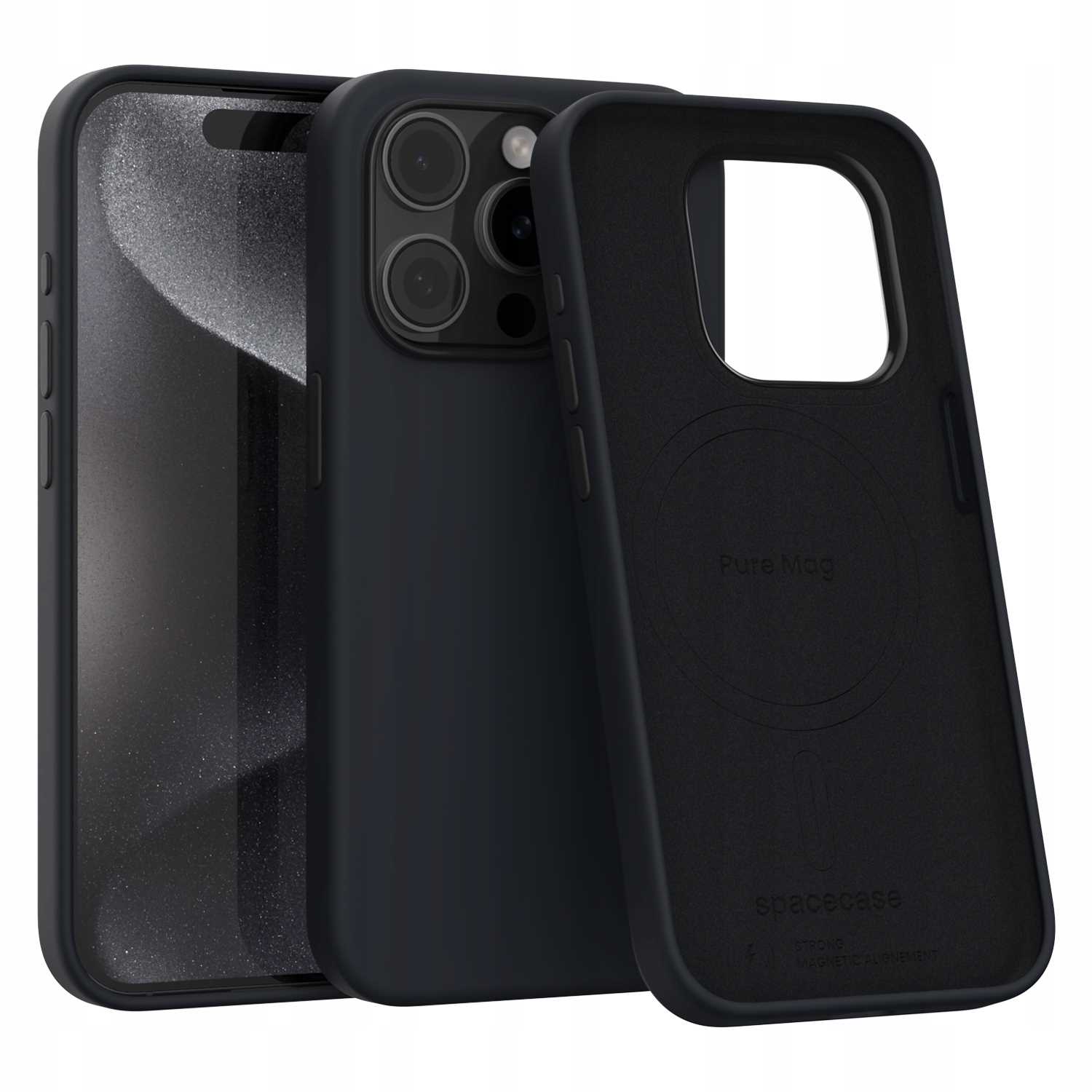 Spacecase Pure Mag Iphone 15 Pro Black