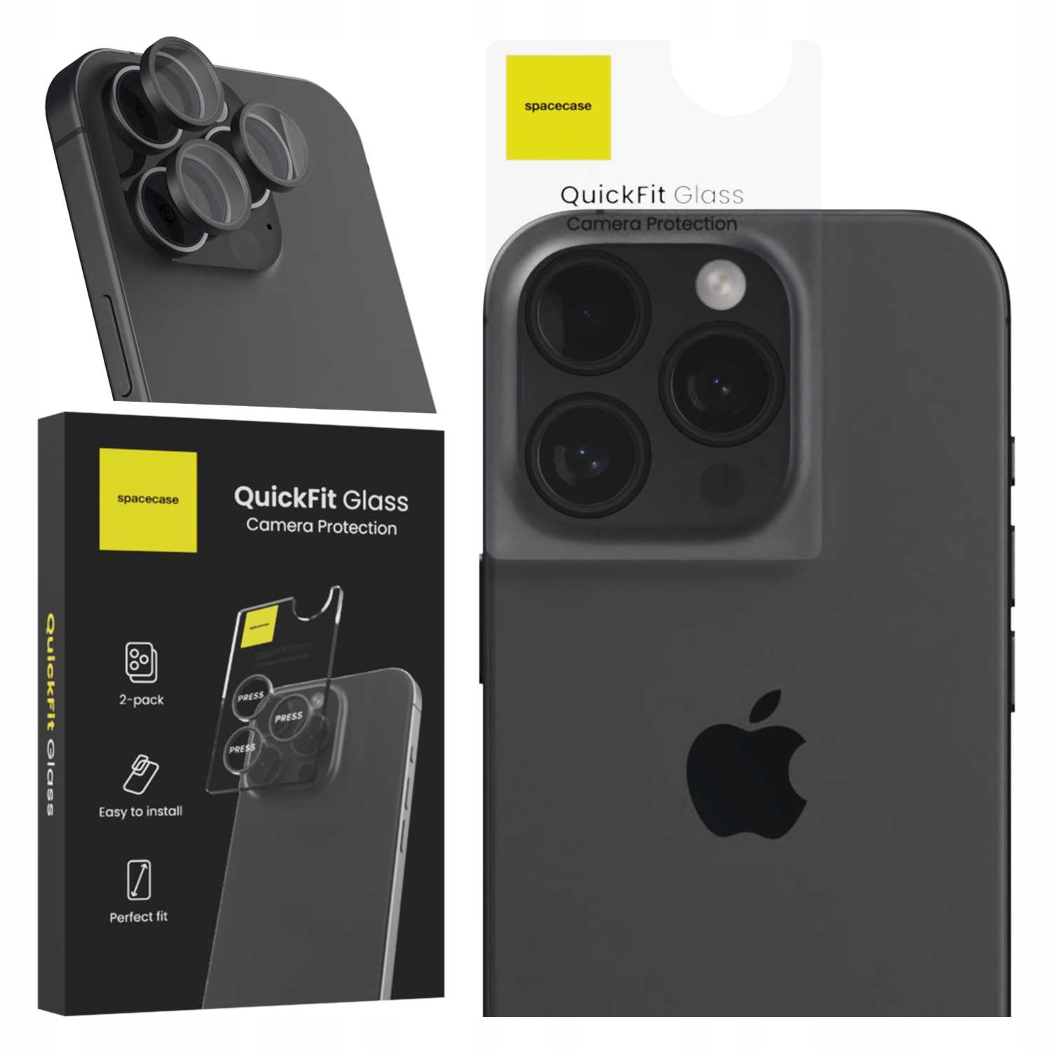 Spacecase QuickFit Camera iPhone 15 Pro/15 Pro Max black