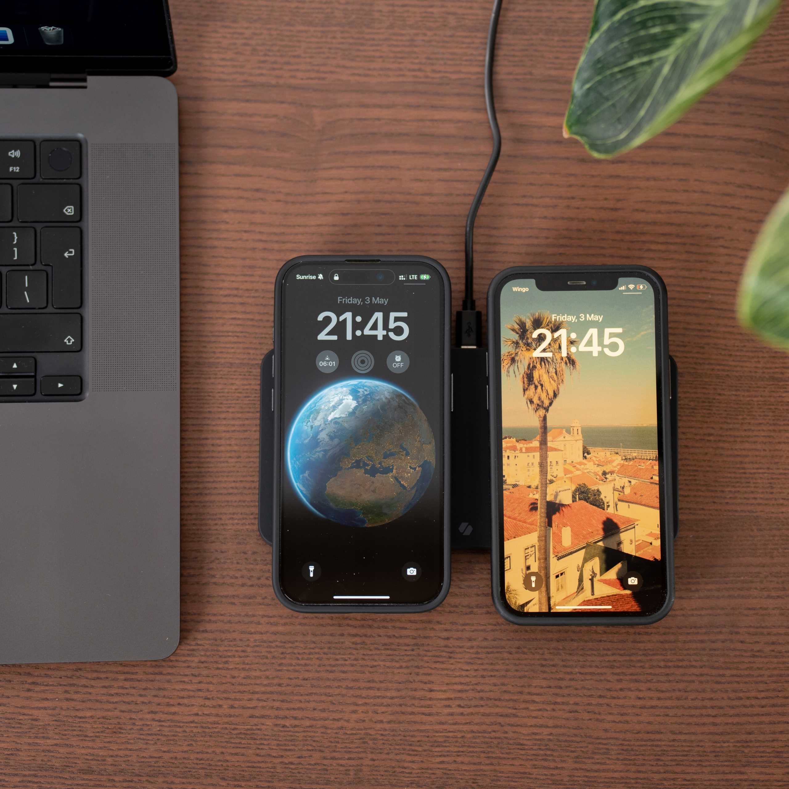 Spacecase Wireless Dual Charger Magcharge Wm3B Black