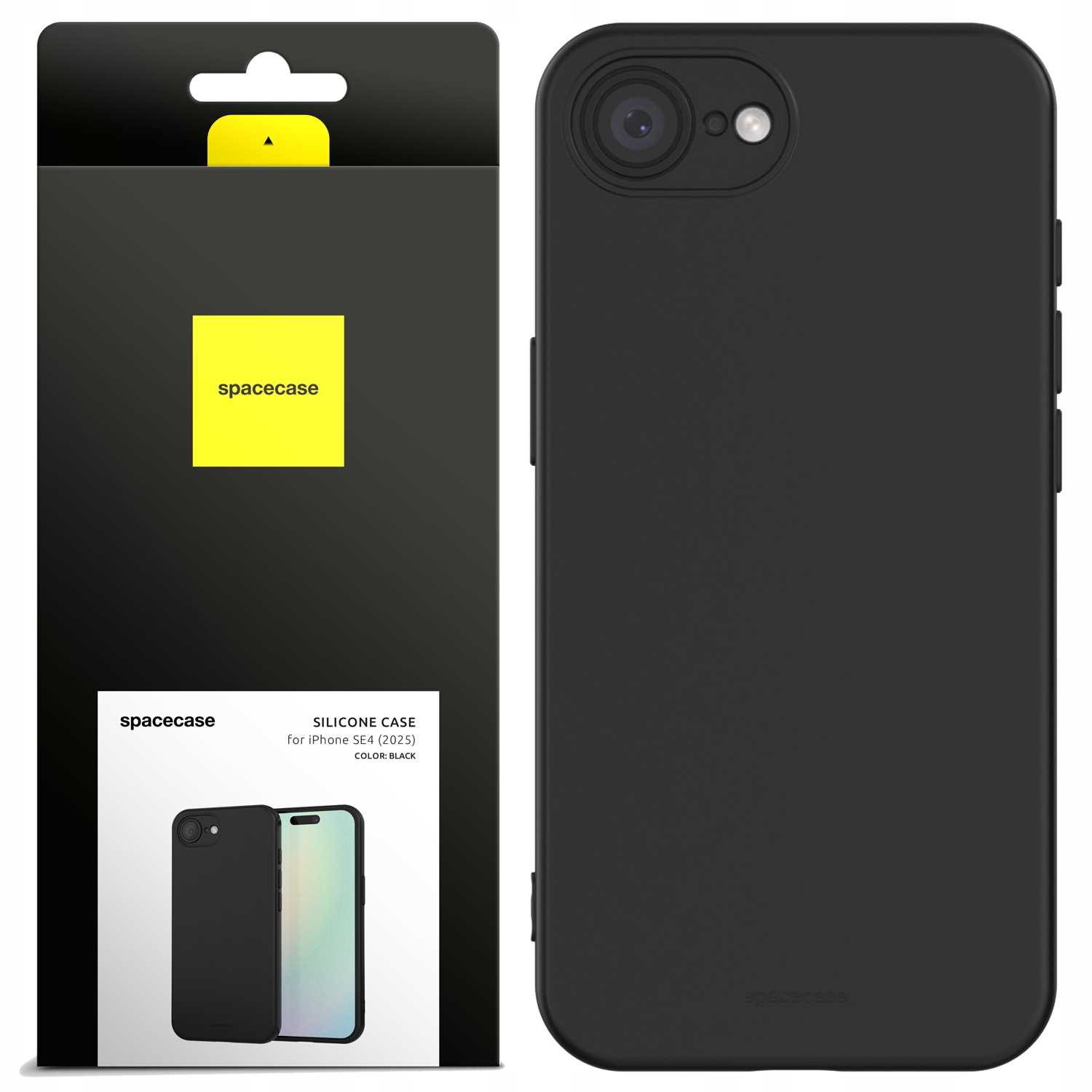 Spacecase Silicone Case 3.0 Iphone 16E Black