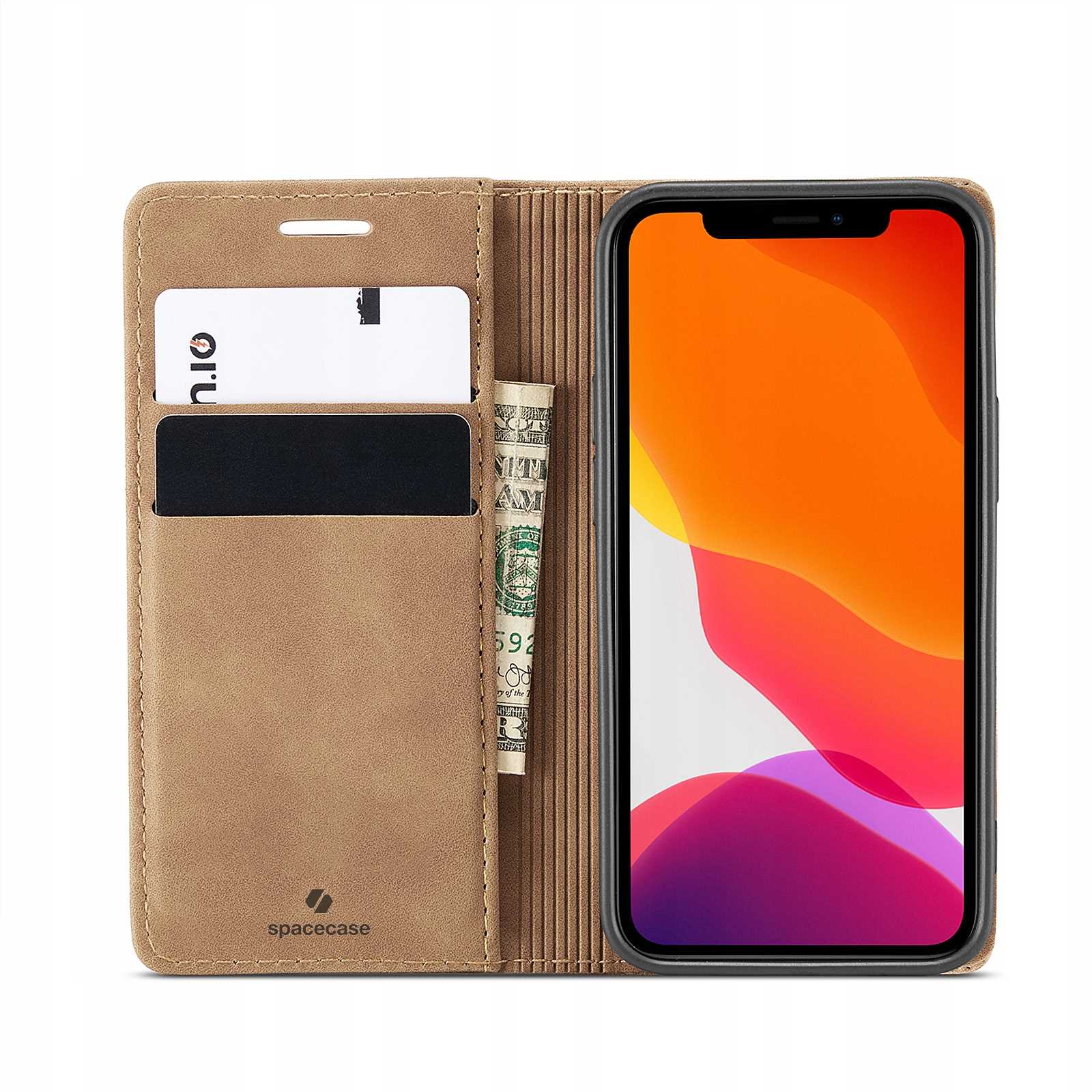 Spacecase Wallet iPhone 12 Mini light brown