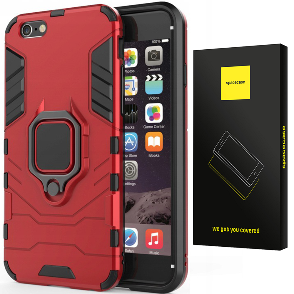 Spacecase X-Ring Iphone 6/6S Plus Czerwony
