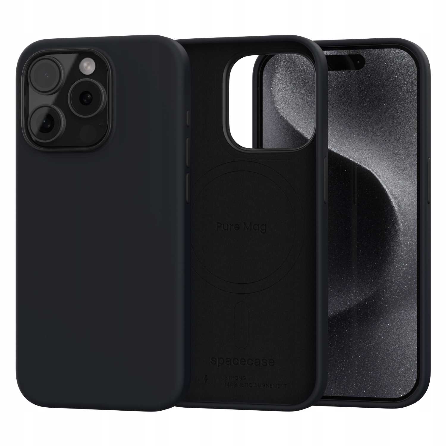 Spacecase Pure Mag Iphone 15 Pro Black