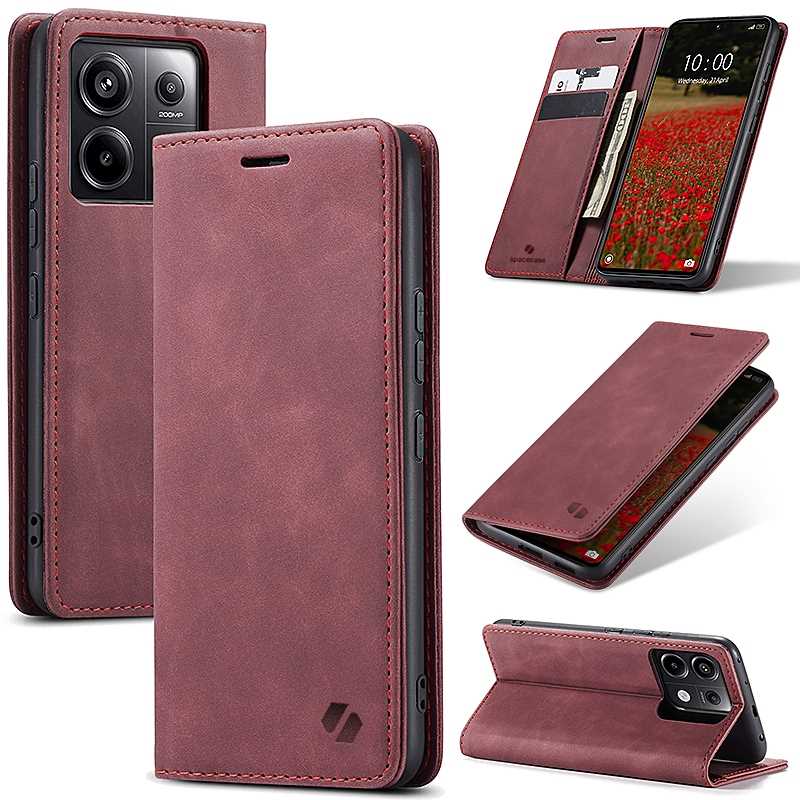 Spacecase Wallet Poco X6 / Rm Note 13 Pro 5G Red