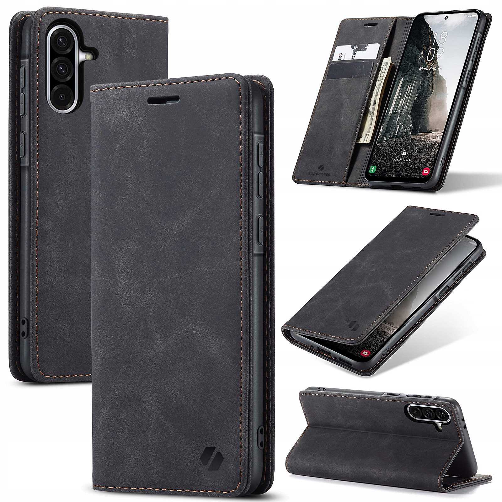 Spacecase Wallet Galaxy A36 Black
