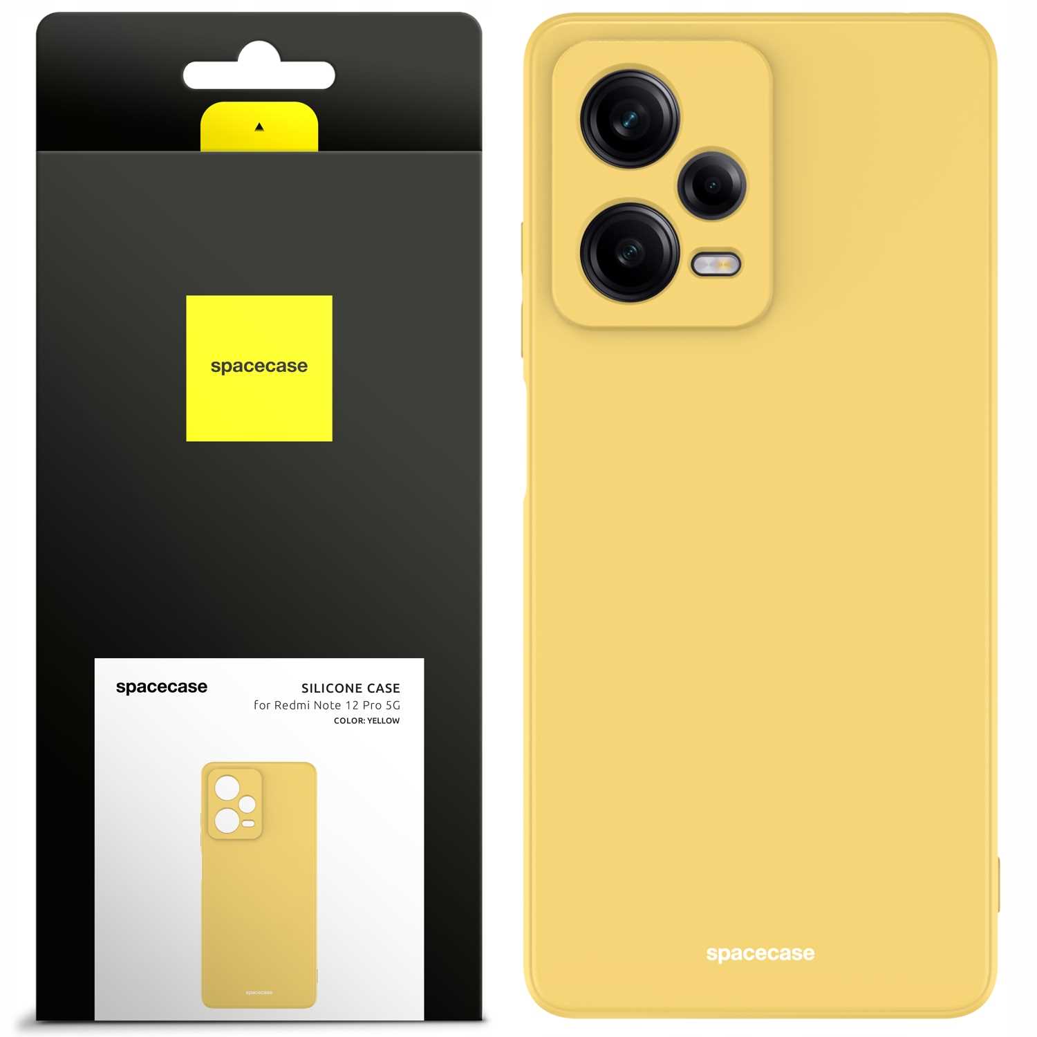 Spacecase Silicone Case Redmi Note 12 Pro 5G Yellow