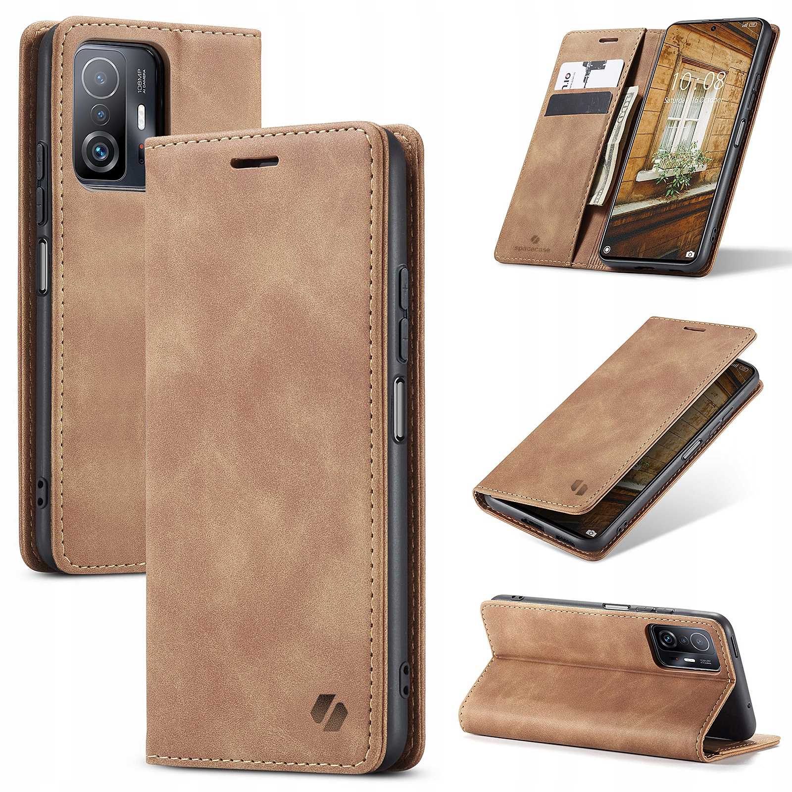 Spacecase Wallet Mi 10T Lite Light Brown