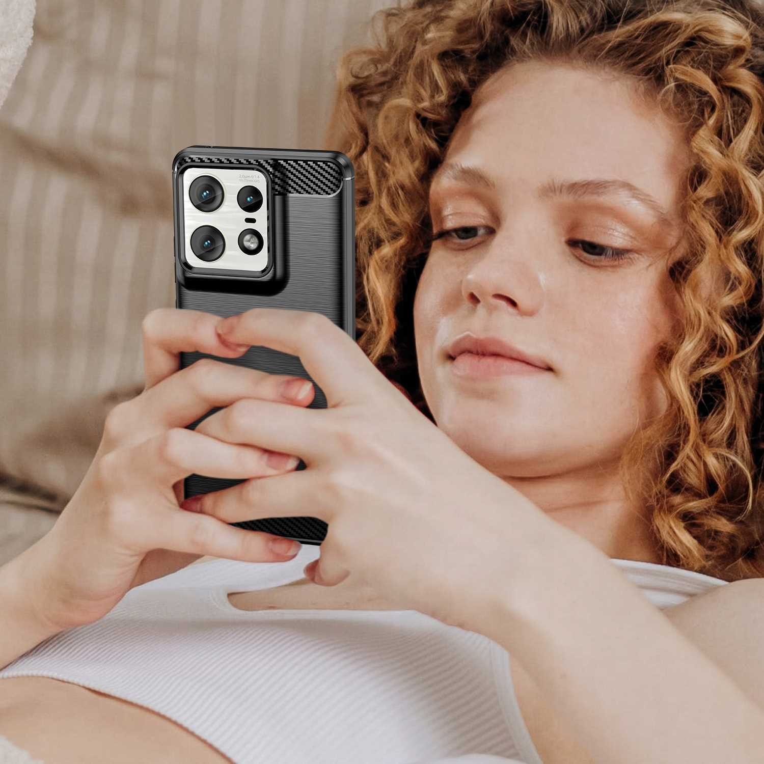 Spacecase Carbon Motorola Edge 50 Pro 5G Black