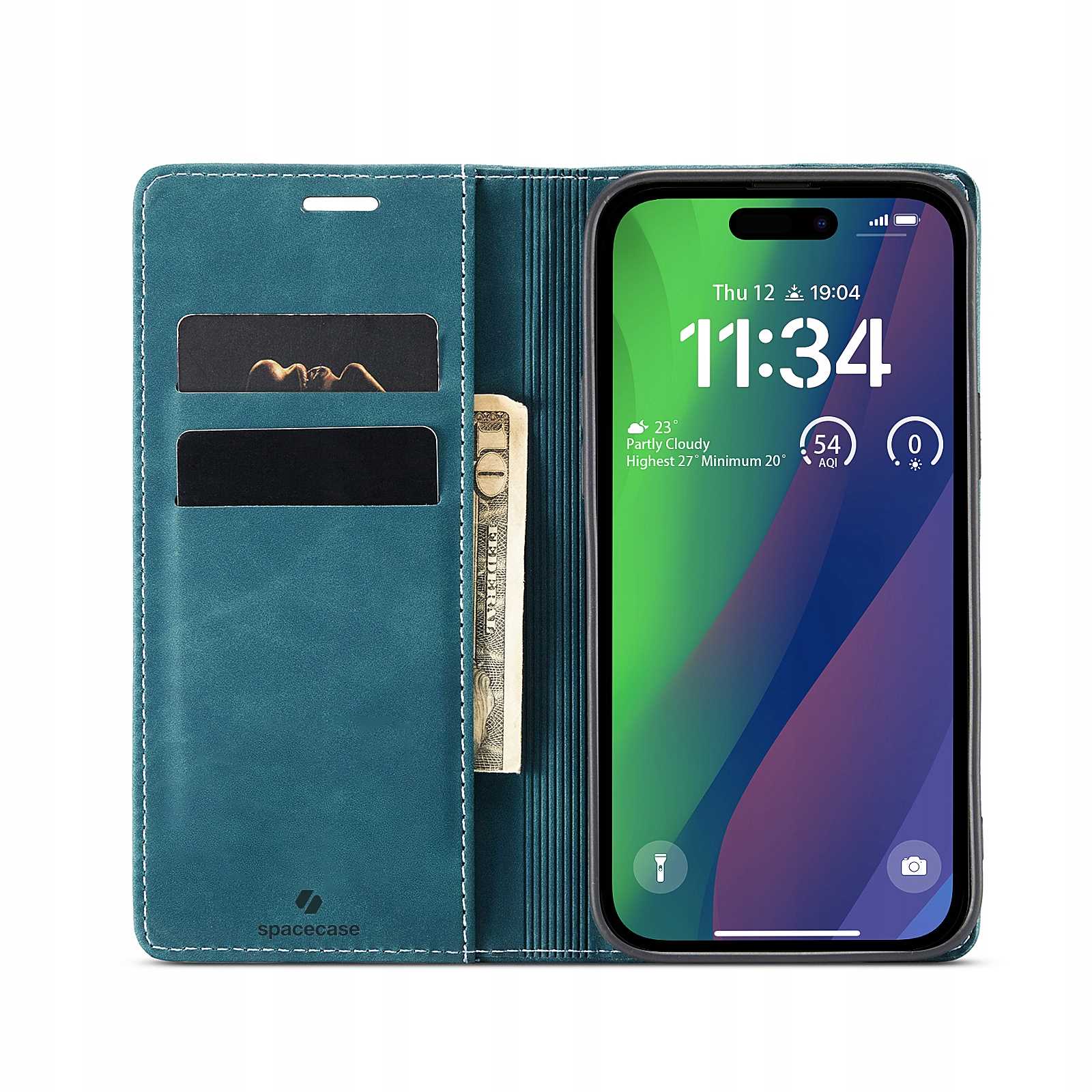 Spacecase Wallet iPhone 16 Plus blue