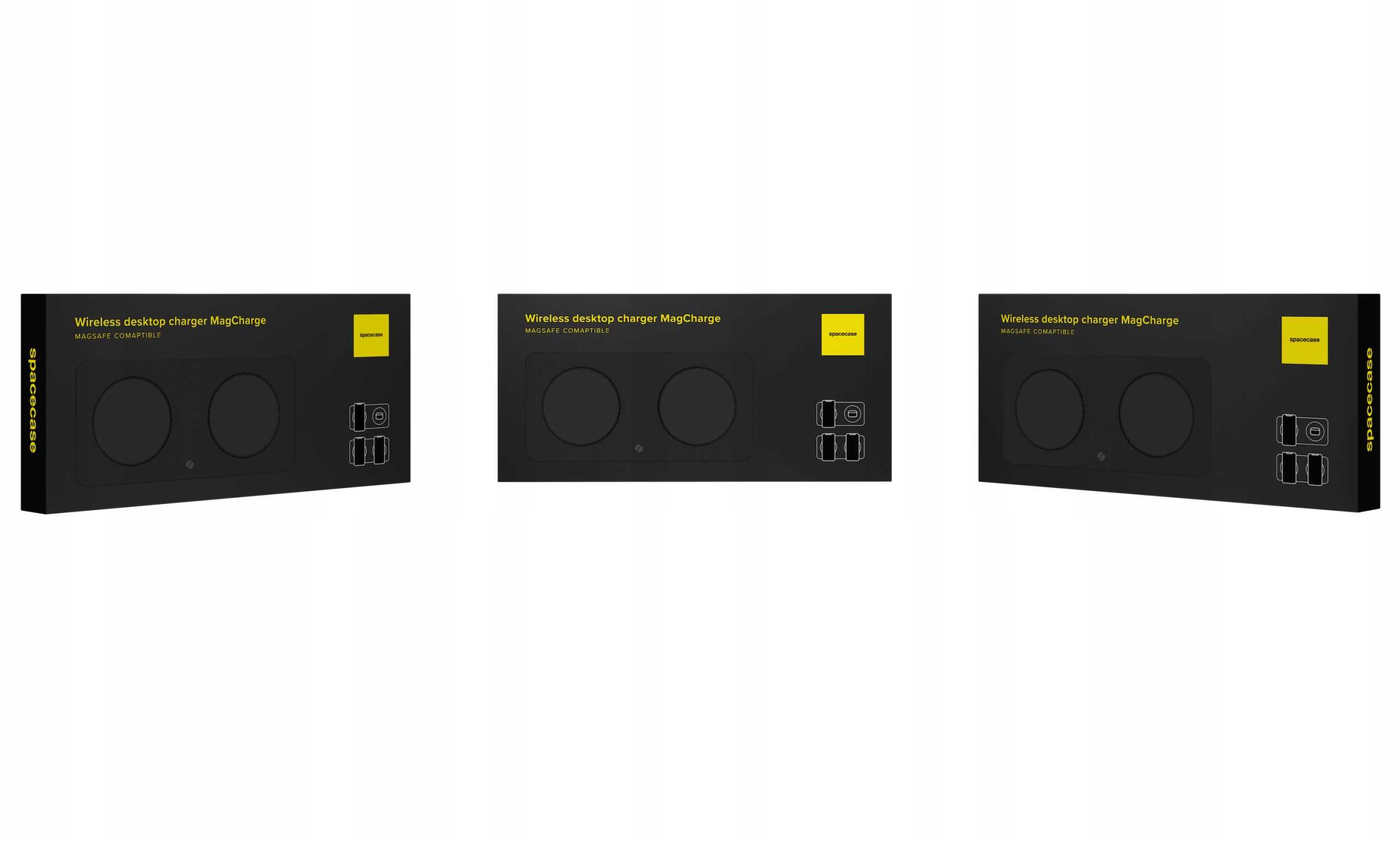 Spacecase Wireless Dual Charger Magcharge Wm3B Black