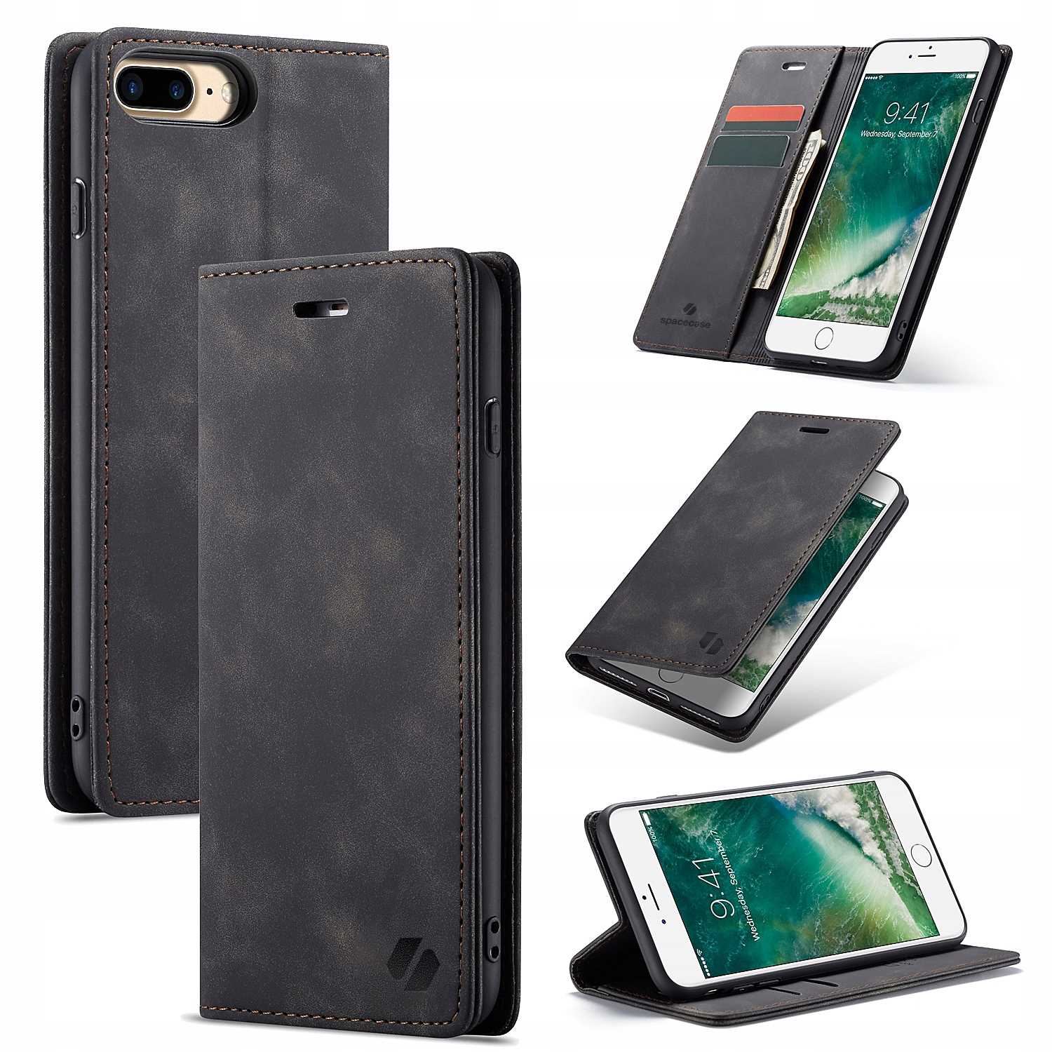 Spacecase Wallet iPhone 7/8 Plus black