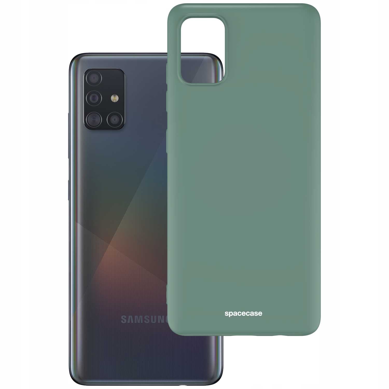 Spacecase Silicone Case Galaxy A71 Dark Green