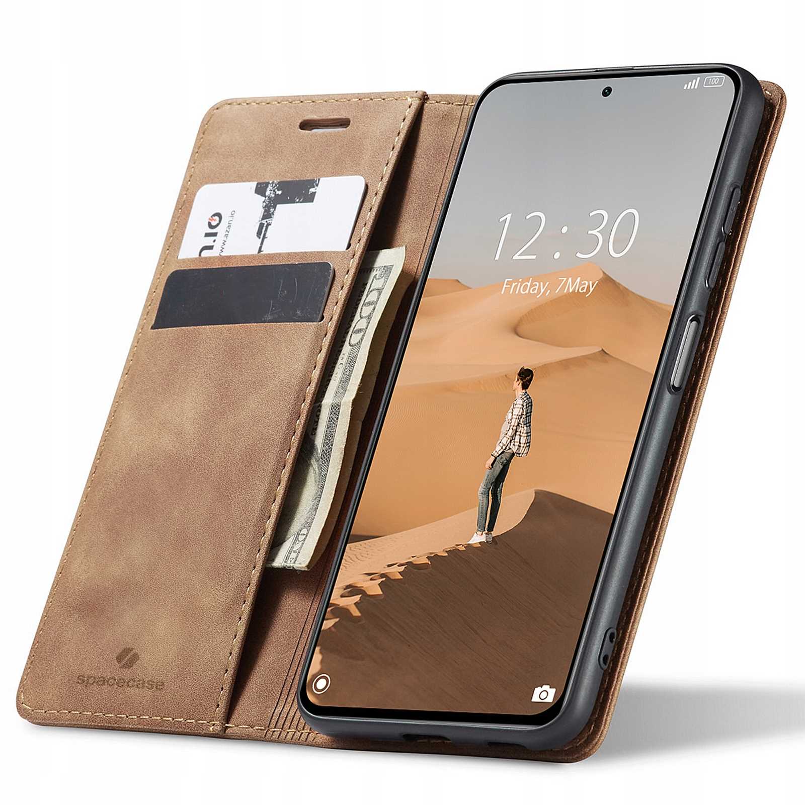 Spacecase Wallet Poco F3 / Mi 11I Light Brown