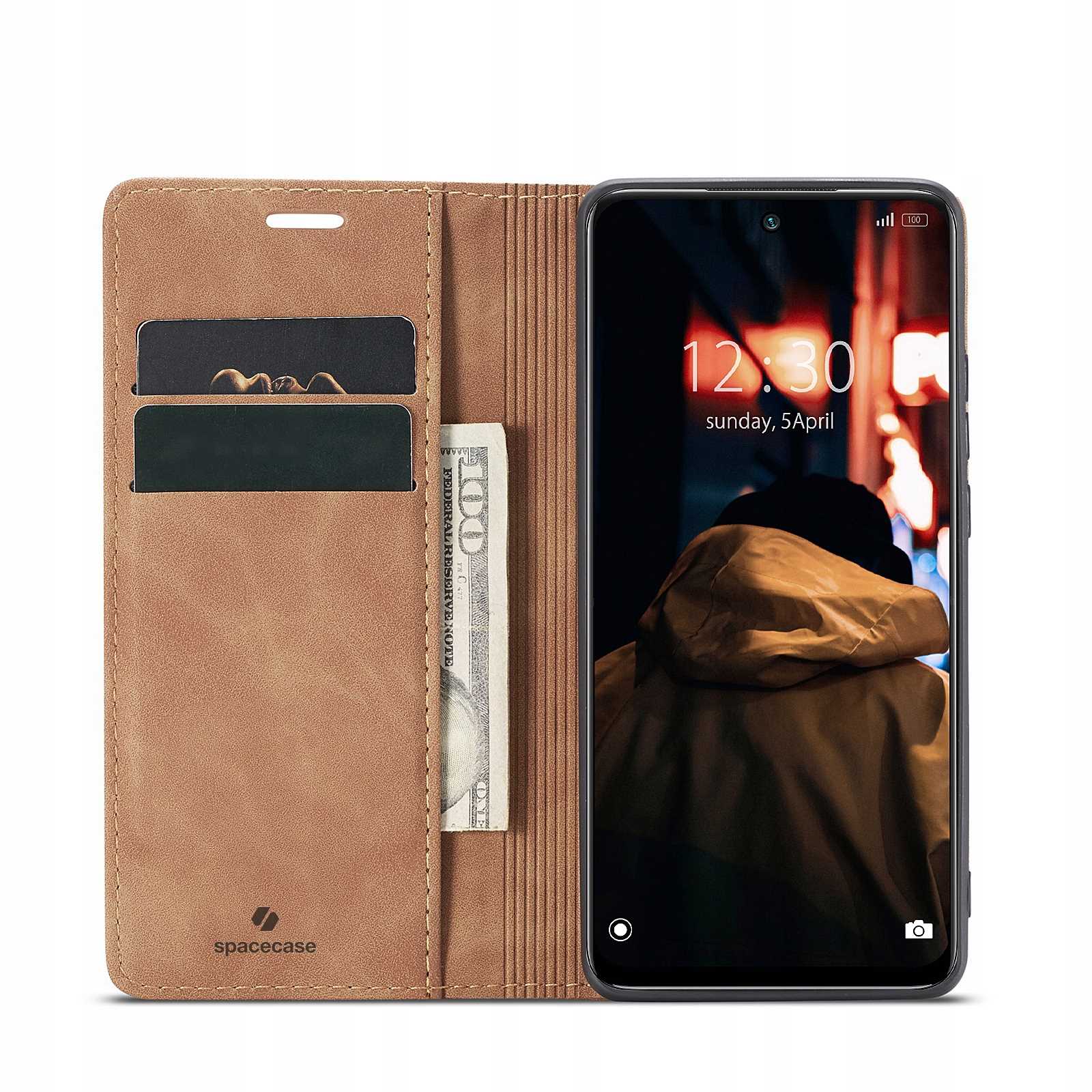 Spacecase Wallet Redmi Note 11/11S  Light Brown