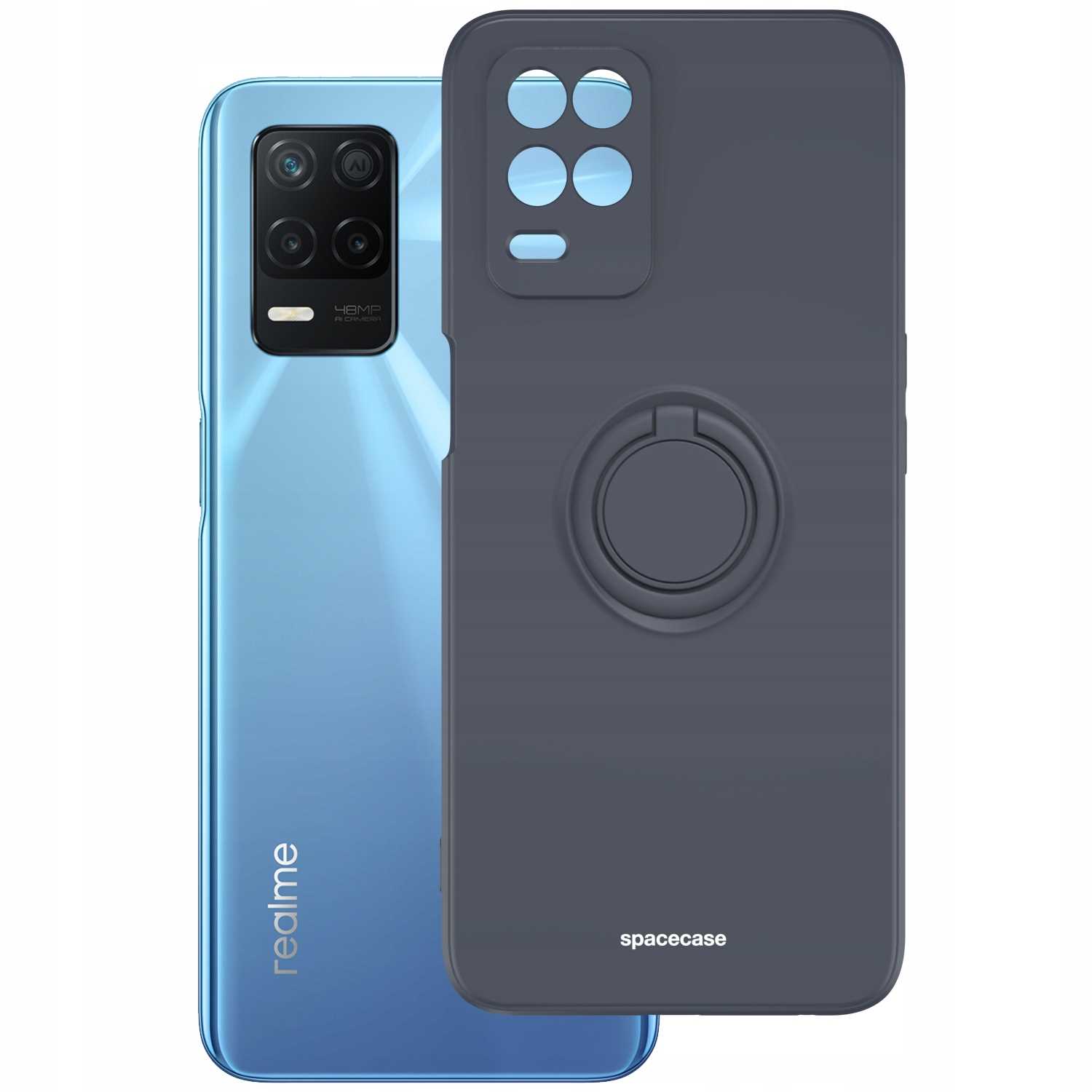 Spacecase Silicone Ring Realme 8 5G Black