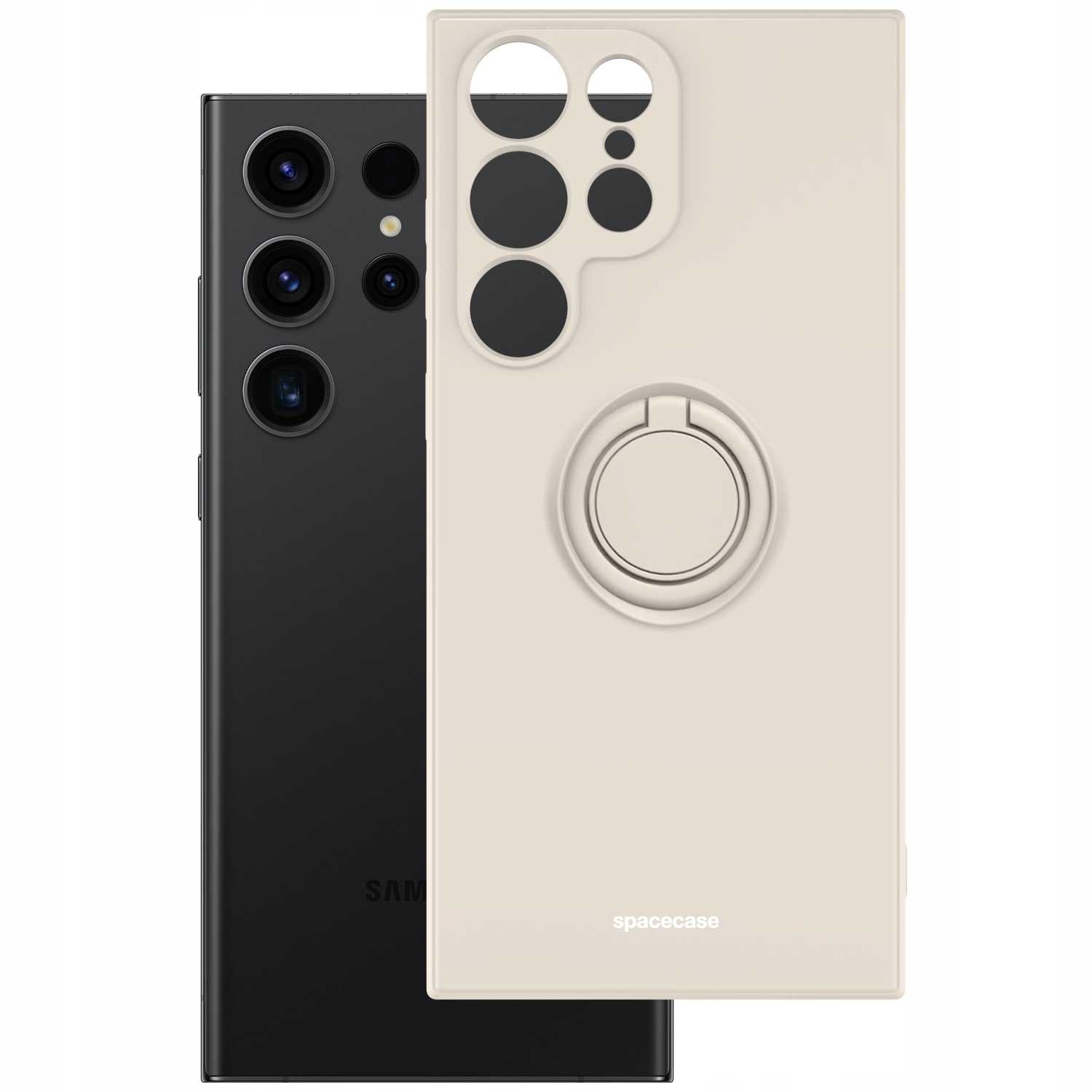 Spacecase Silicone Ring Galaxy S23 Ultra Bone