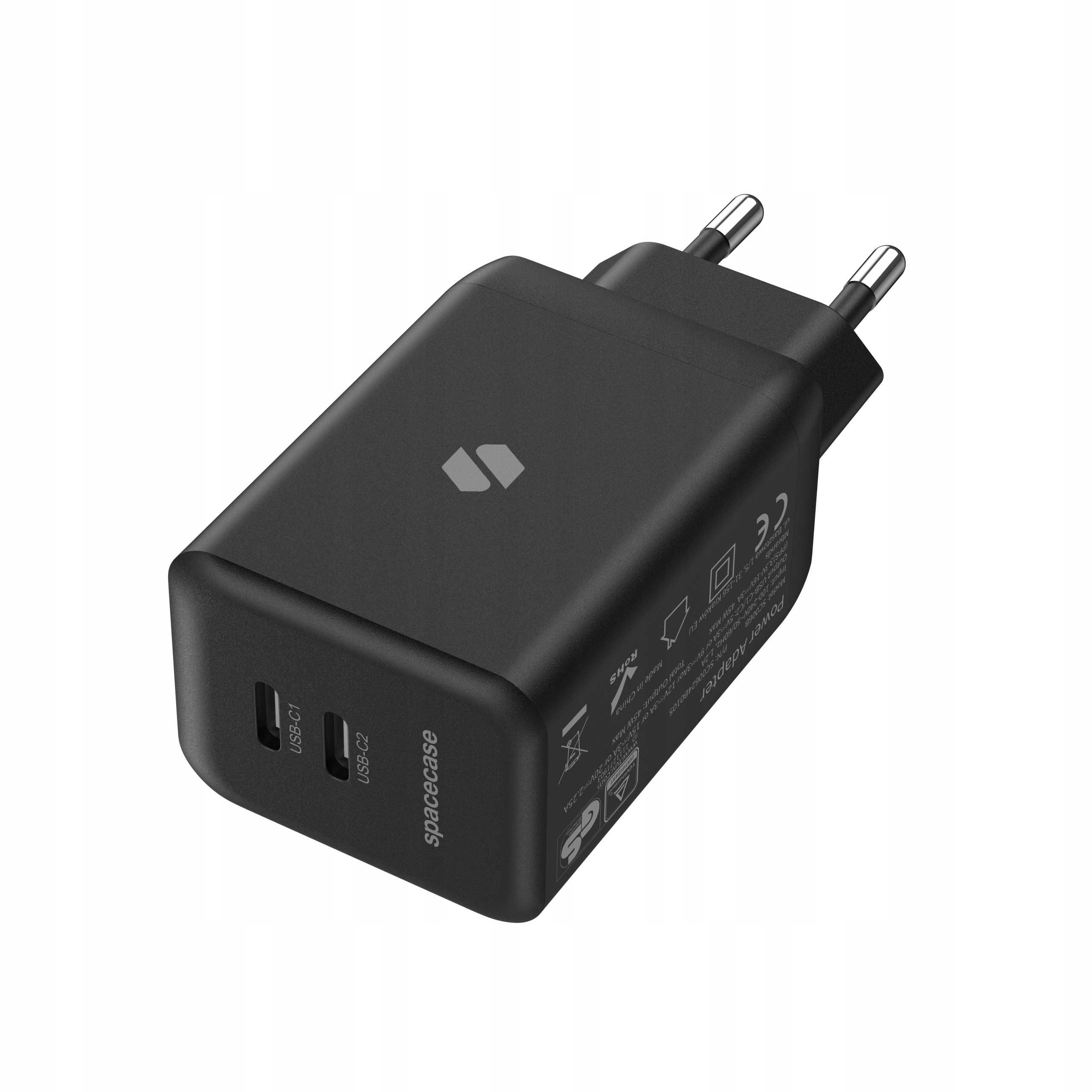 Spacecase USB Charger 45W GaN SC006B black
