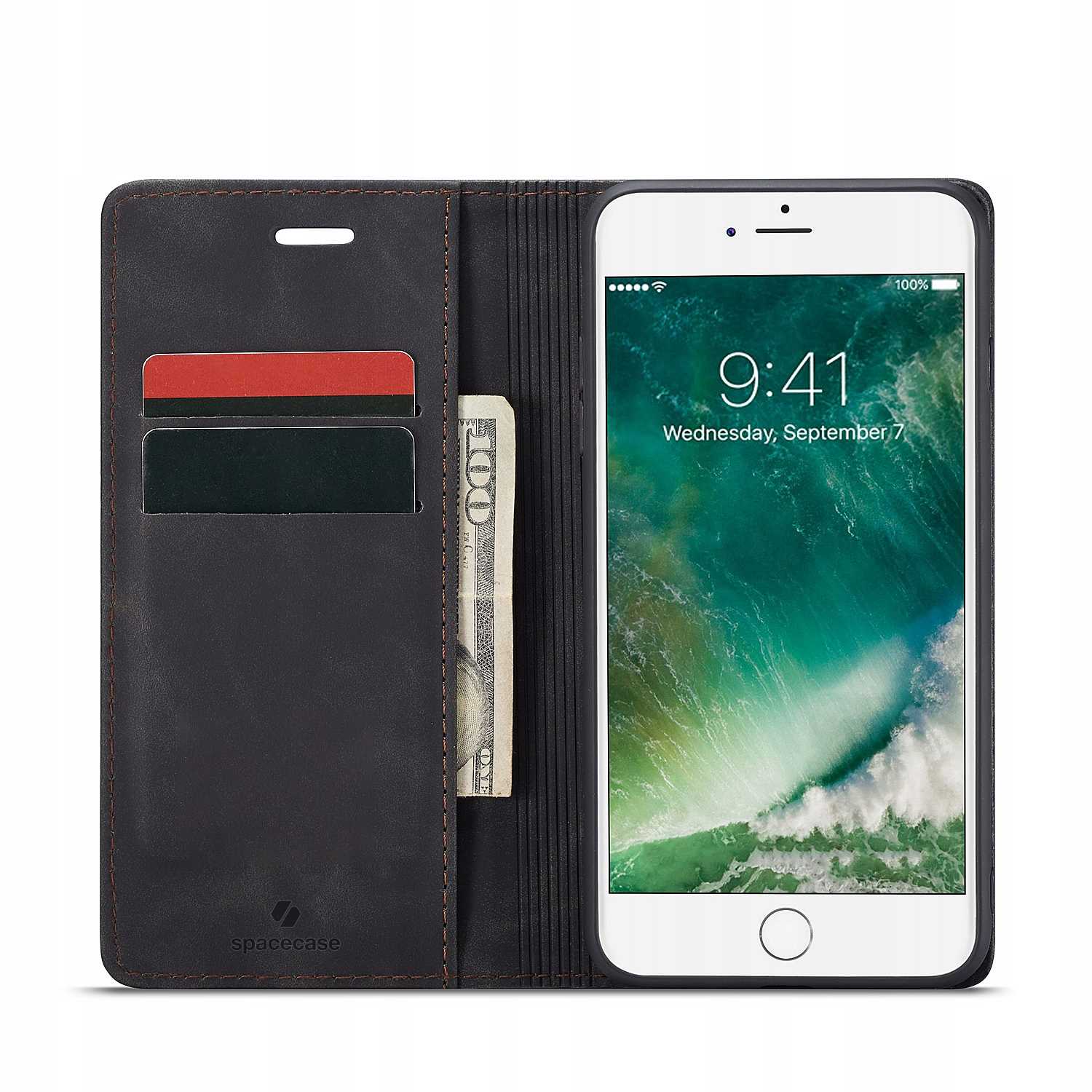 Spacecase Wallet iPhone 7/8 Plus black