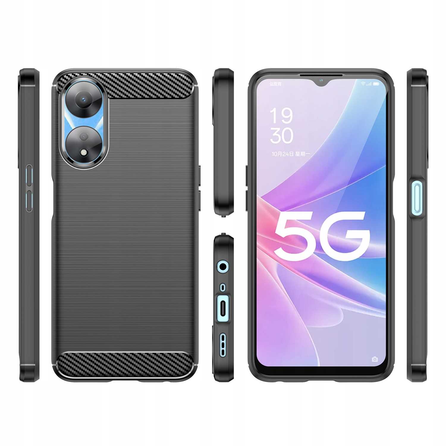 Spacecase Carbon Oppo A78 5G Black