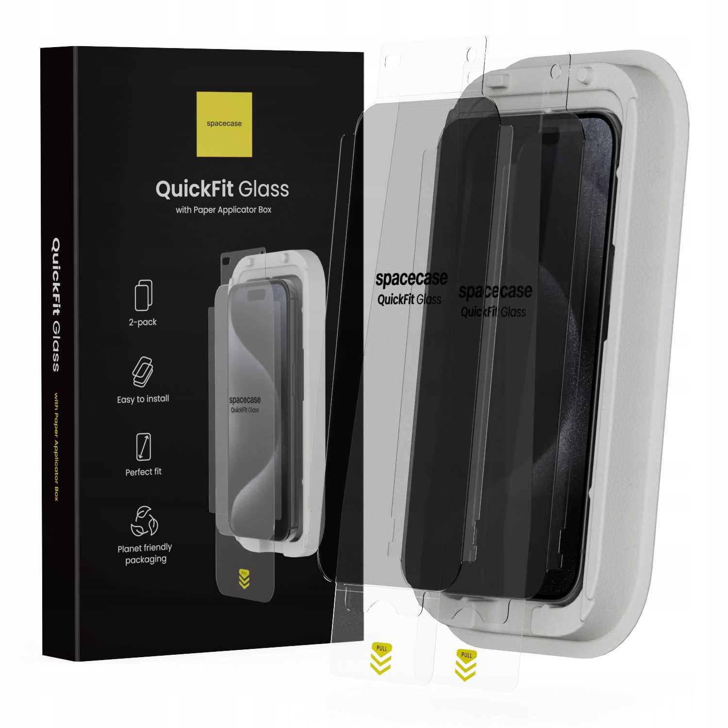 Spacecase Quickfit Privacy Glass Iphone 15 Pro Max