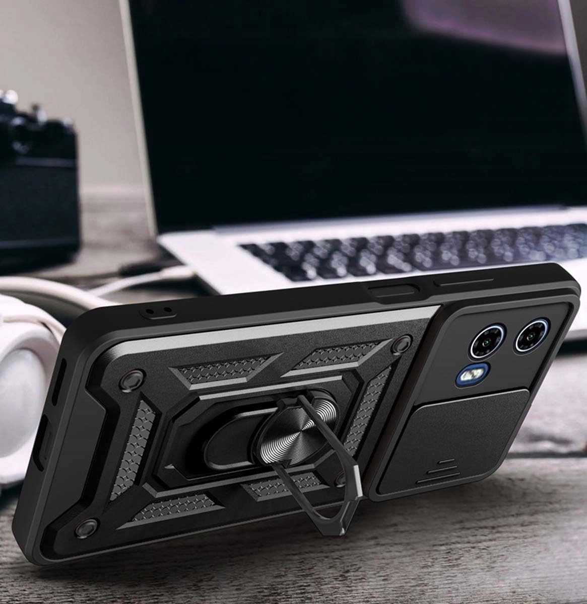 Spacecase Camring Motorola G04/G24/G24 Power black