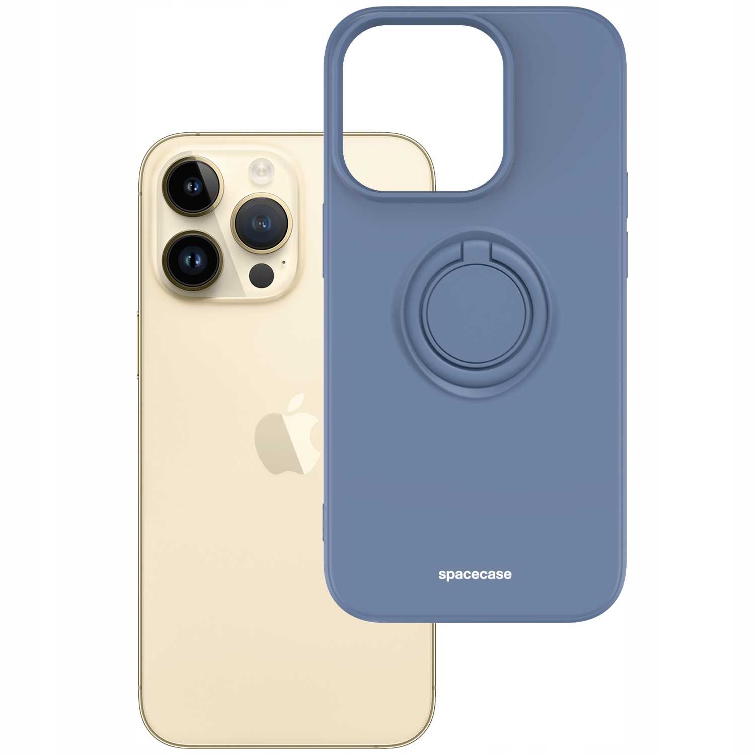 Spacecase Silicone Ring iPhone 14 Pro blue