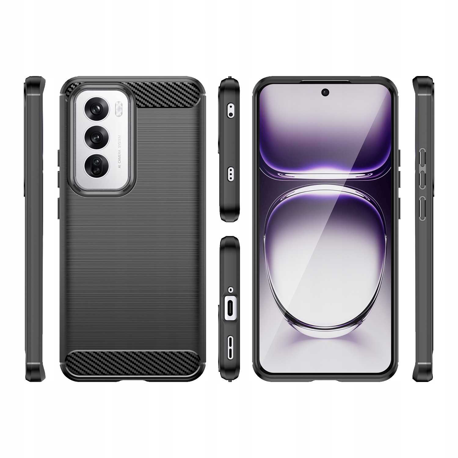 Spacecase Carbon Oppo Reno 12 5G Black