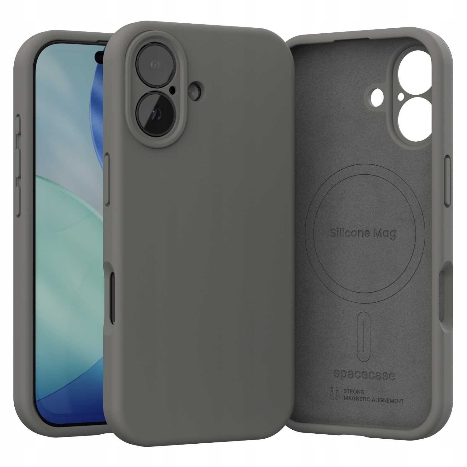 Spacecase Silicone Mag iPhone 17 gray