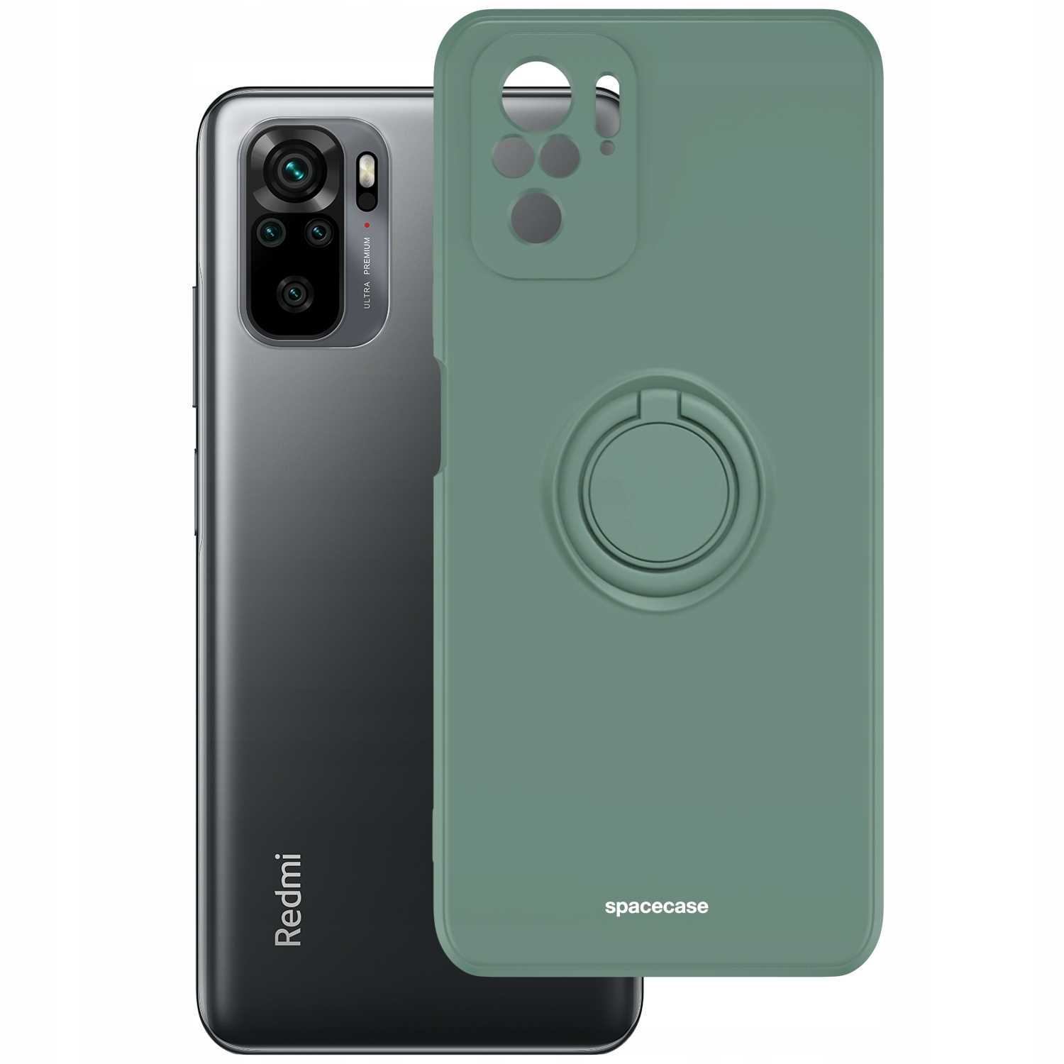 Spacecase Silicone Ring Redmi Note 10/10s dark green