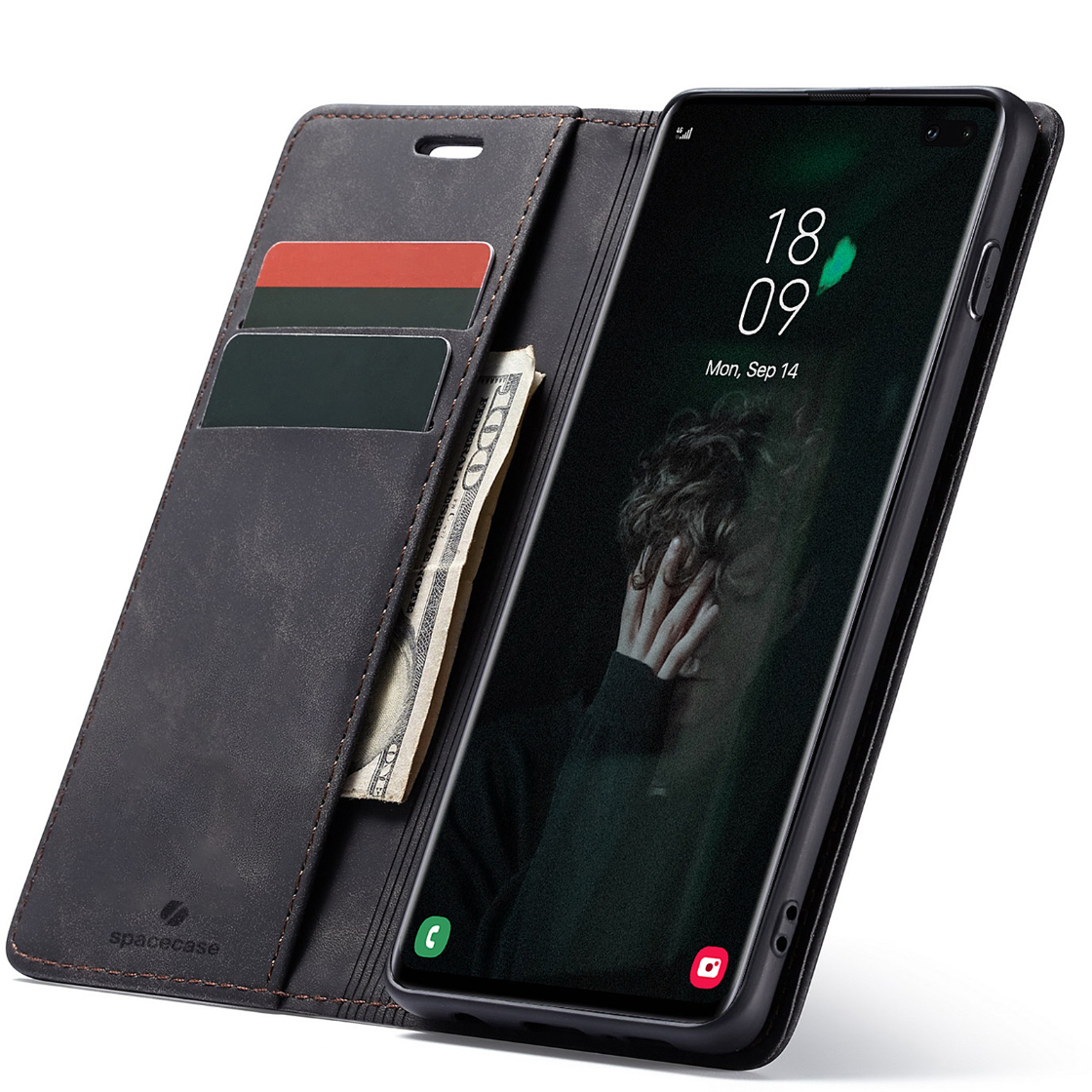 Spacecase Wallet Galaxy S10+ black