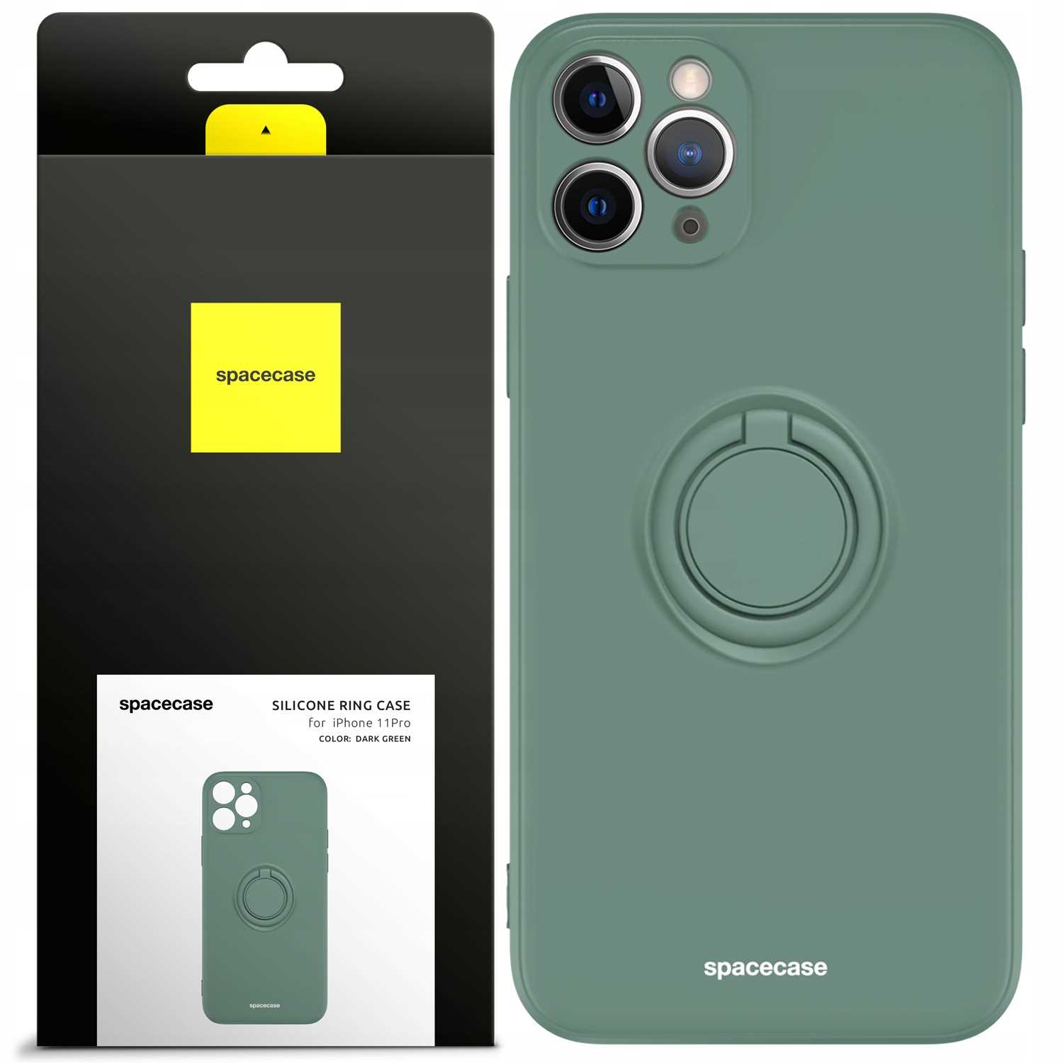 Spacecase Silicone Ring Iphone 11 Pro Dark Green