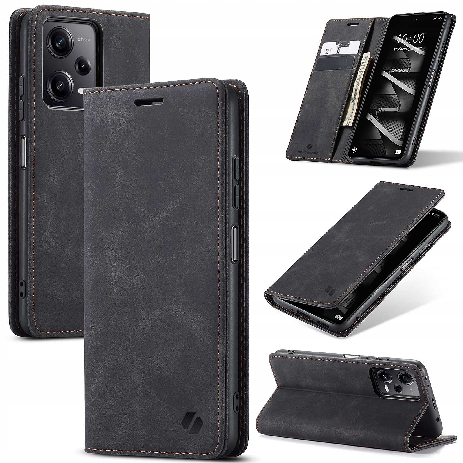 Spacecase Wallet Poco X5 Pro/Note 12 Pro Black