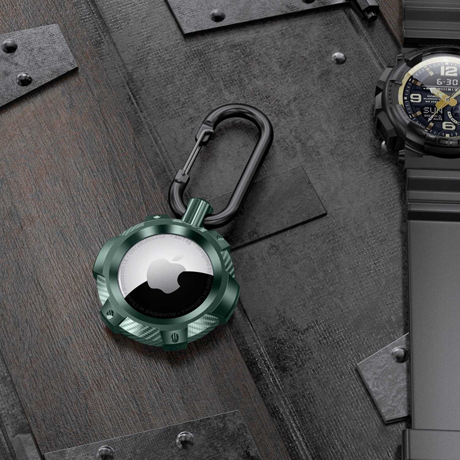 Spacecase Airtag Armor zielony