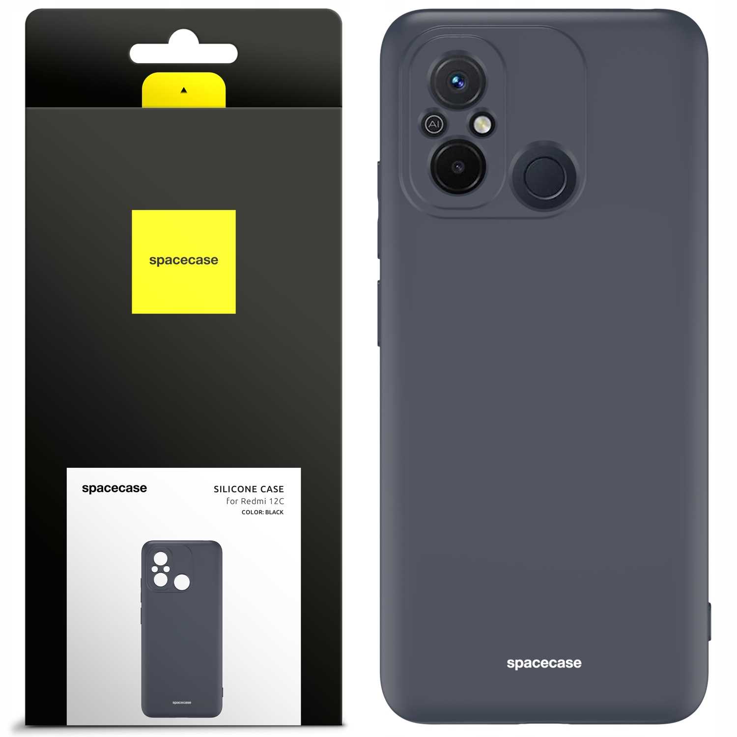 Spacecase Silicone Case Redmi Redmi 12C Black